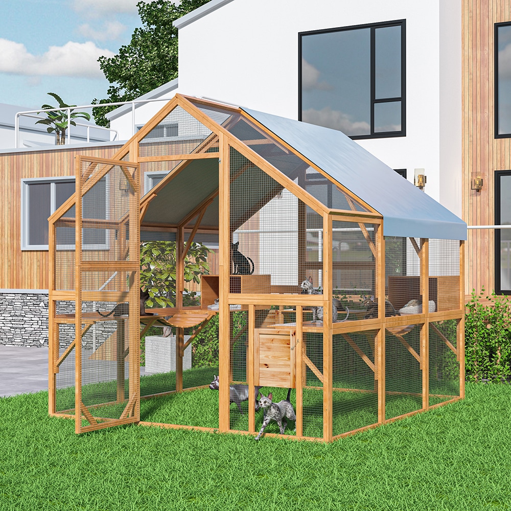 Homsee C-KF150158-07-AB Chicken-Coops-Rabbit-Hutches - View #2