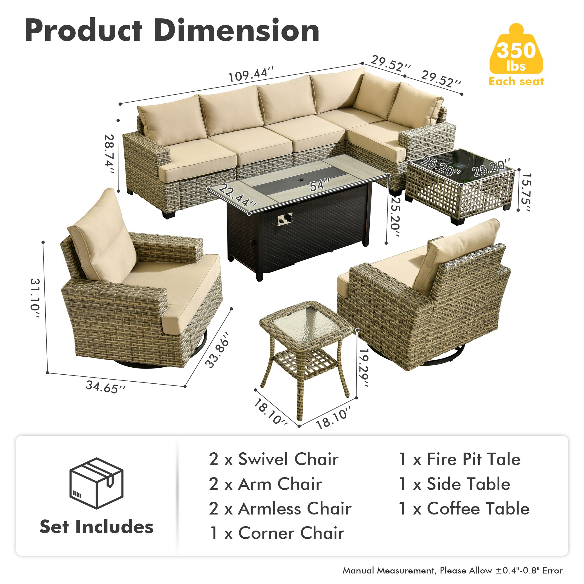 Ovios RFP5TS609Y Patio-Conversation-Sets - View #10