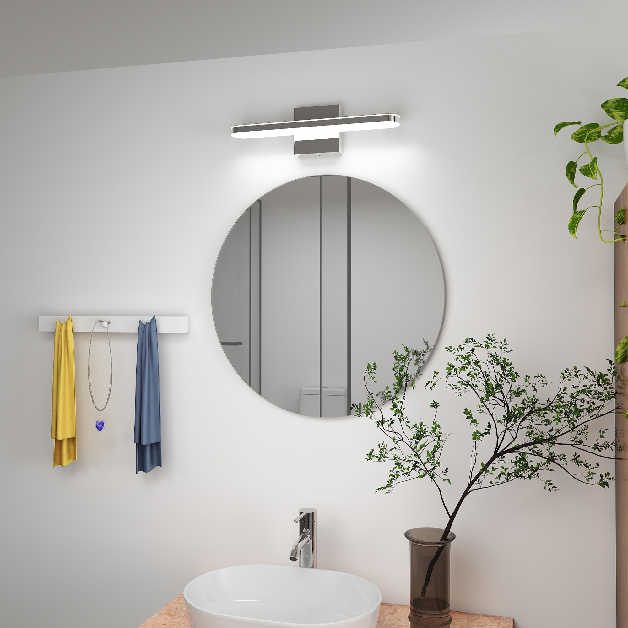 Tatayosi LED Bathroom Vanity Light Bar Dimmable Bathroom Light Fixtures Modern Over Mirror Lighting Fixture 16Inch BathWall LIght 8W Wall Sconce Lighting for Bathrooms Bedroom Living Room Indoor 6000K