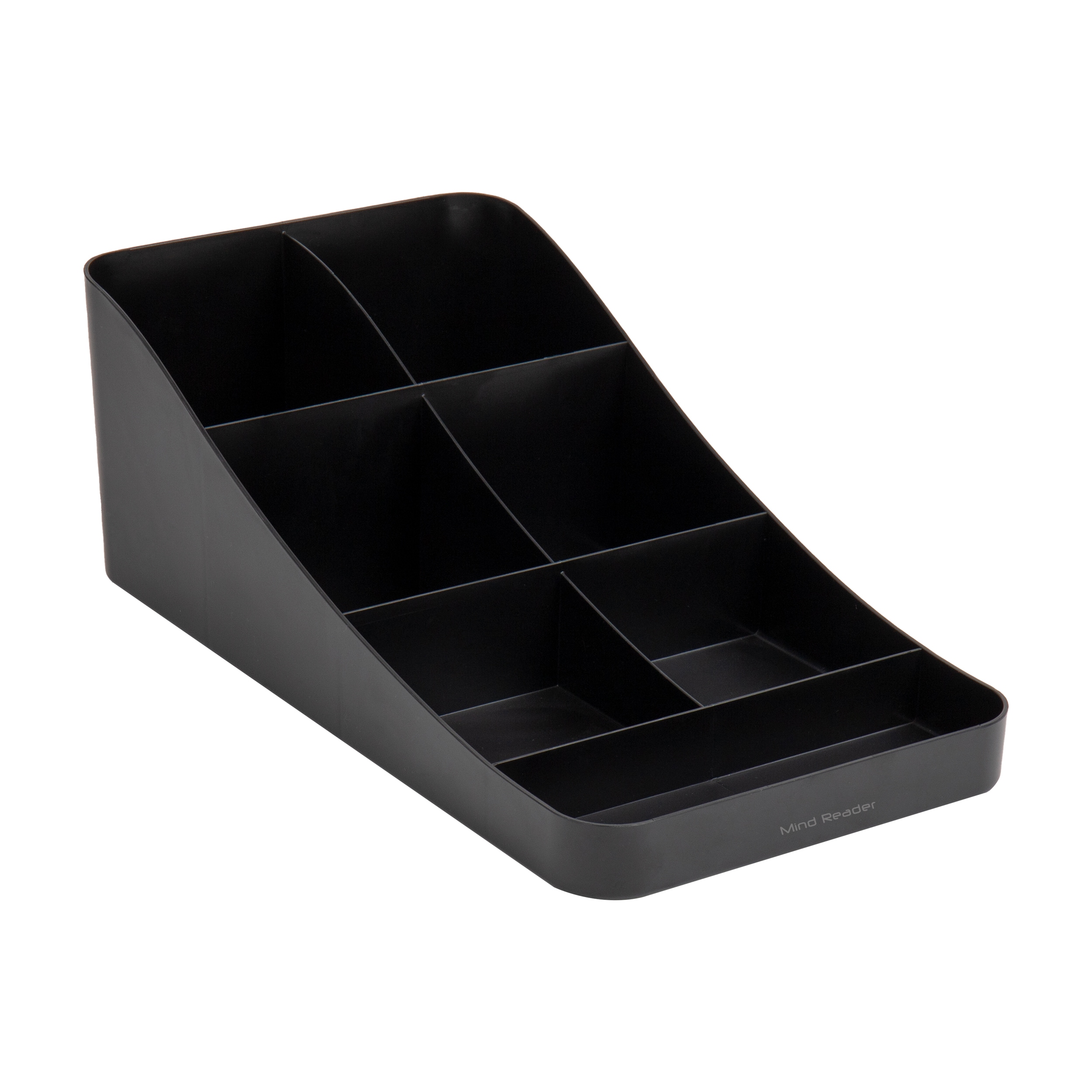 Mind Reader Black 7-Compartment Coffee Condiment Organizer