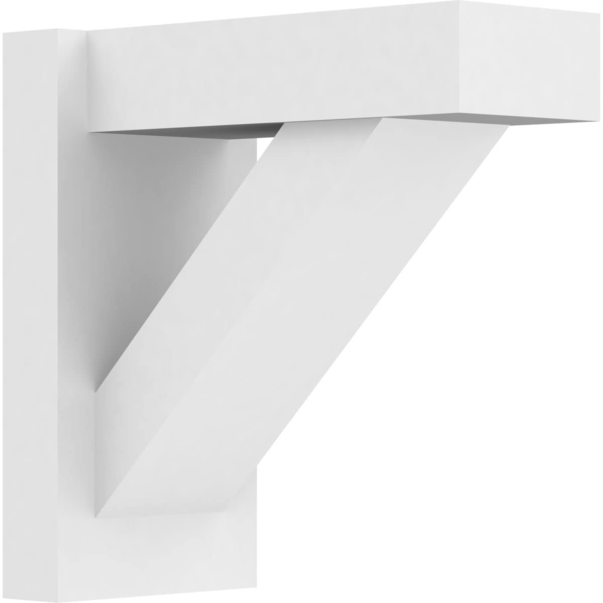 Ekena Millwork OUTP07X14X14TRA05 7-in W x 14-in D x 14-in H Traditional Architectural Grade PVC Outlooker with Block Ends
