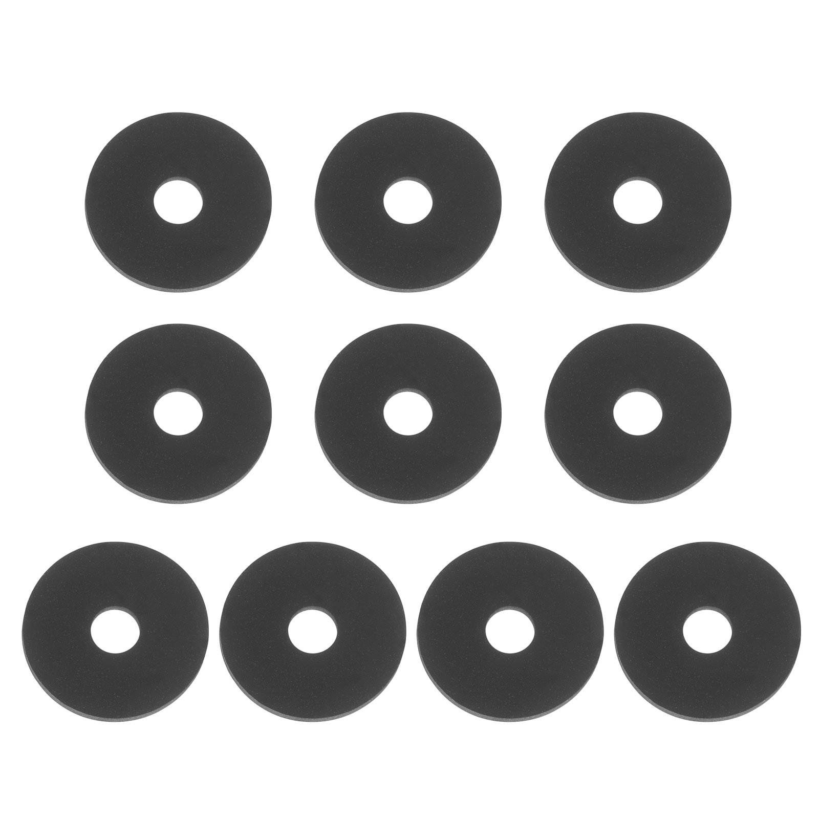 PATIKIL M8 Silicone Flat Washer 10pcs 8mm ID 30mm OD Plain Washer Grommets O-Ring Sealing Gasket Spacer for Faucet Pipe Water Hose Shower Door Handles Black