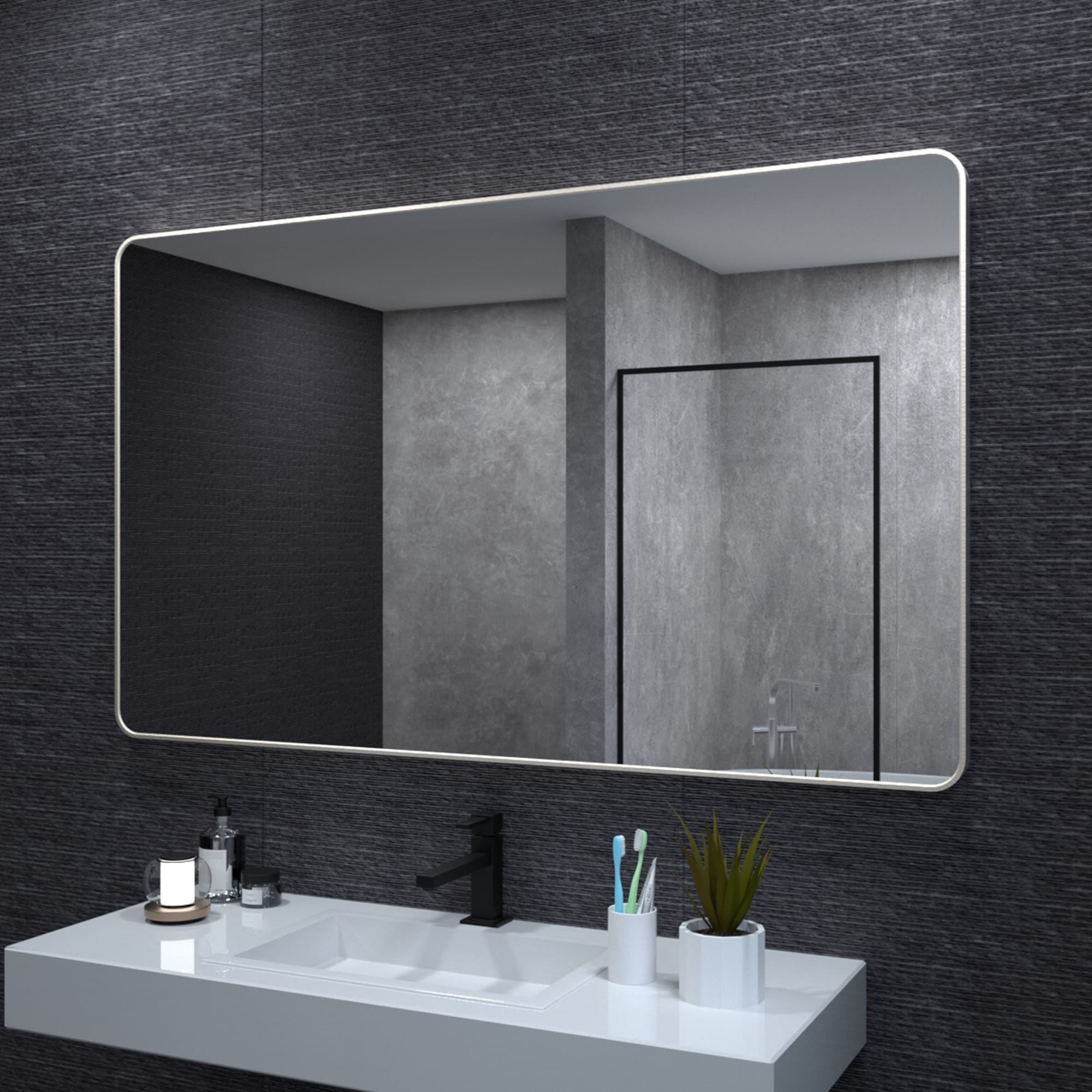 ExBrite FUBM6036BN Framed-Bath-Mirrors - View #8