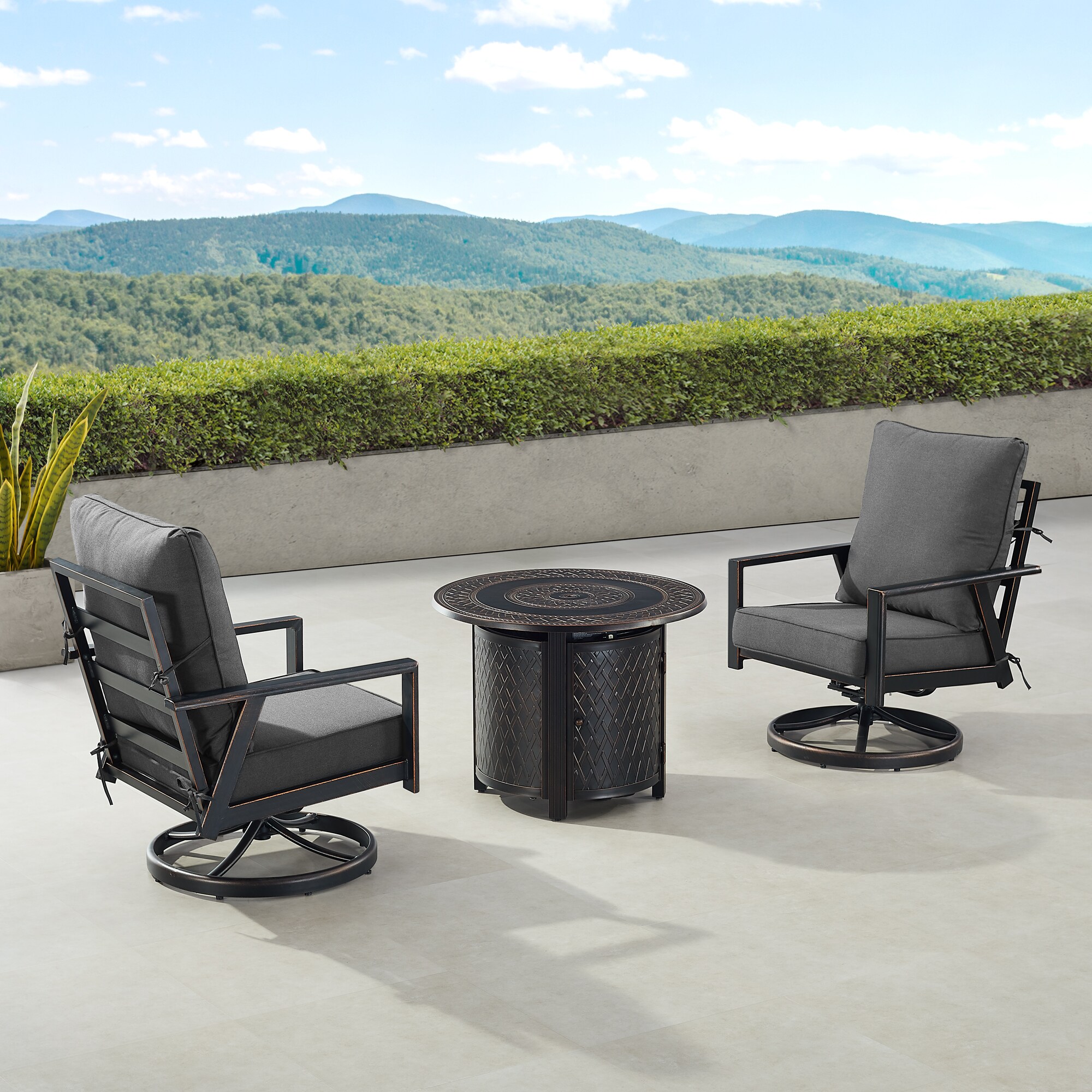 Oakland Living LUX2CHRITZBKCUA Patio-Conversation-Sets - View #3