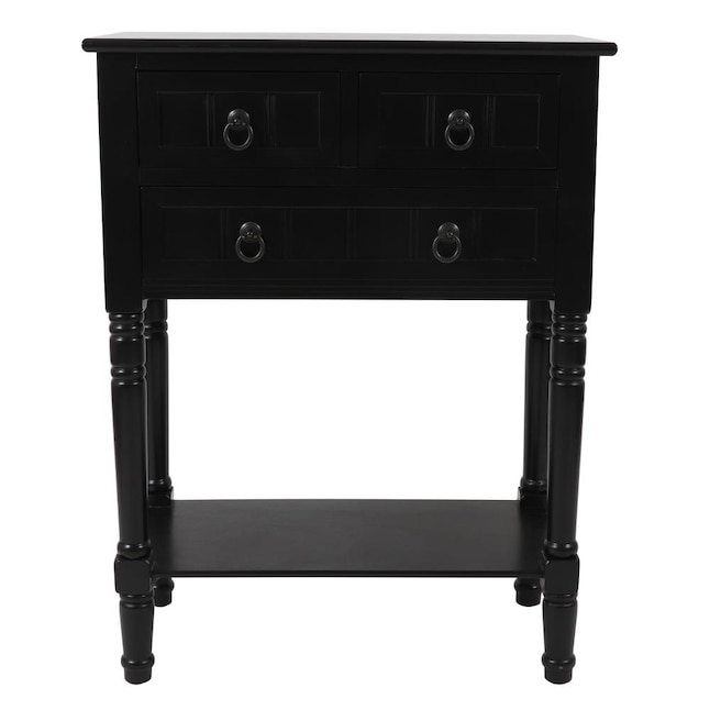 Decor Therapy Westerman Casual Black, Console Table With Storage Black