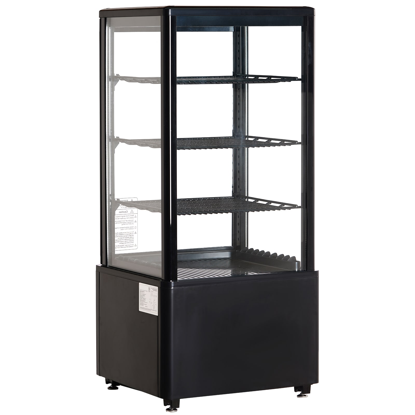 VEVOR LZZSJRJDGJZMKFH7PV1 3-Cu. Feet Commercial Refrigerators Glass -Door Merchandiser ( 4-Tier Refrigerated Display )