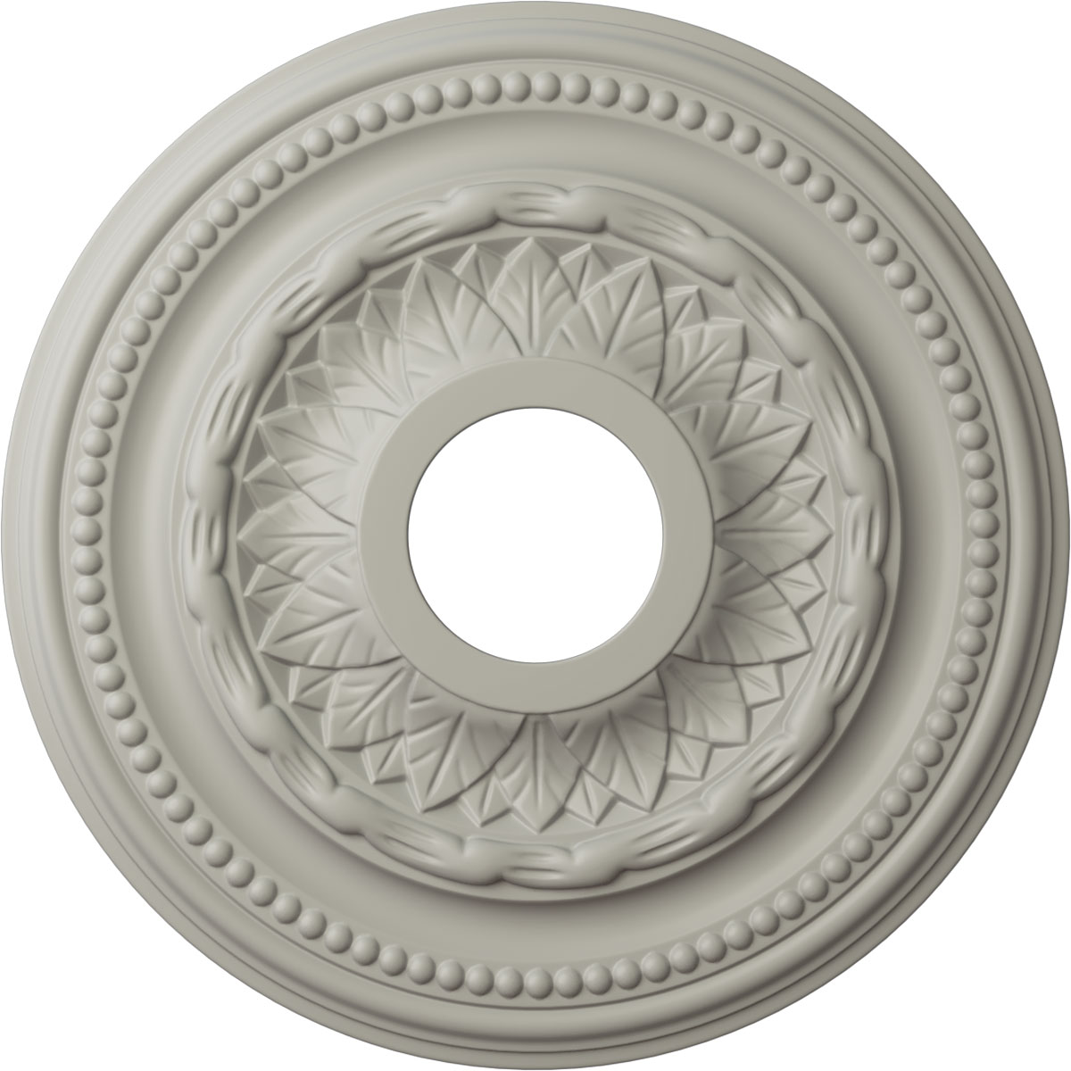 Ekena Millwork CM15GAPCF Galway 15.75-in W x 15.75-in L Painted Pot Of Cream Polyurethane Whole Ceiling Medallion