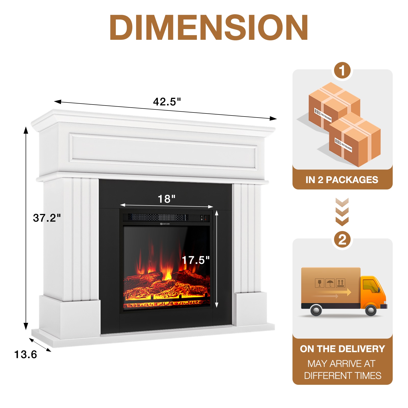 AOXUN H21024GR+H20024 Electric-Fireplaces - View #7