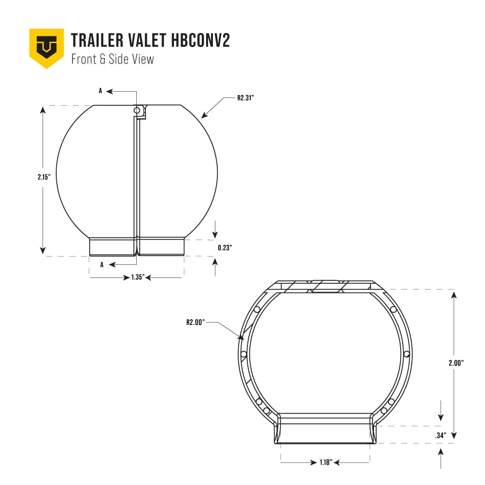 Trailer Valet TVHBCONV2 Hitch-Balls - View #8