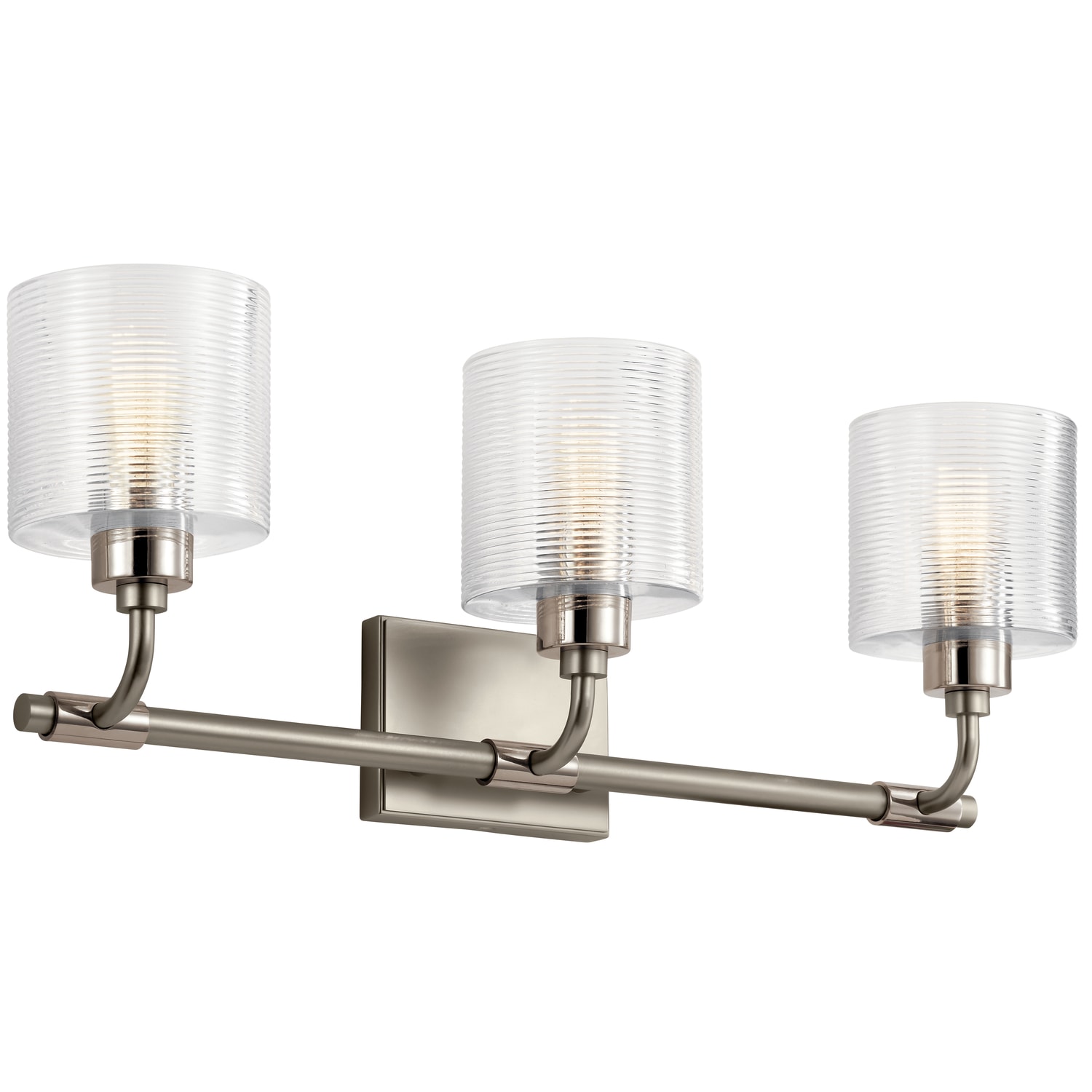 Kichler 55107SN Harvan 25-in 3 -Light Satin Nickel Industrial Vanity light