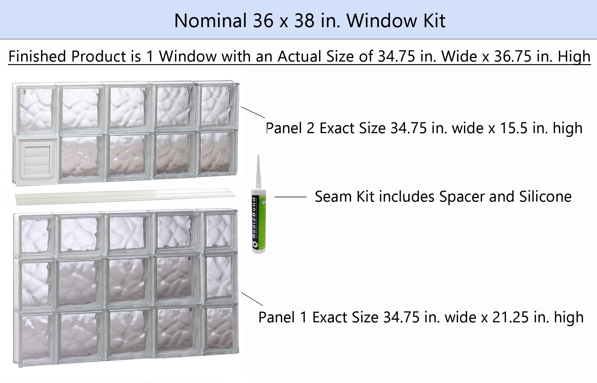 REDI2SET D3638DC Glass-Block-Windows - View #2