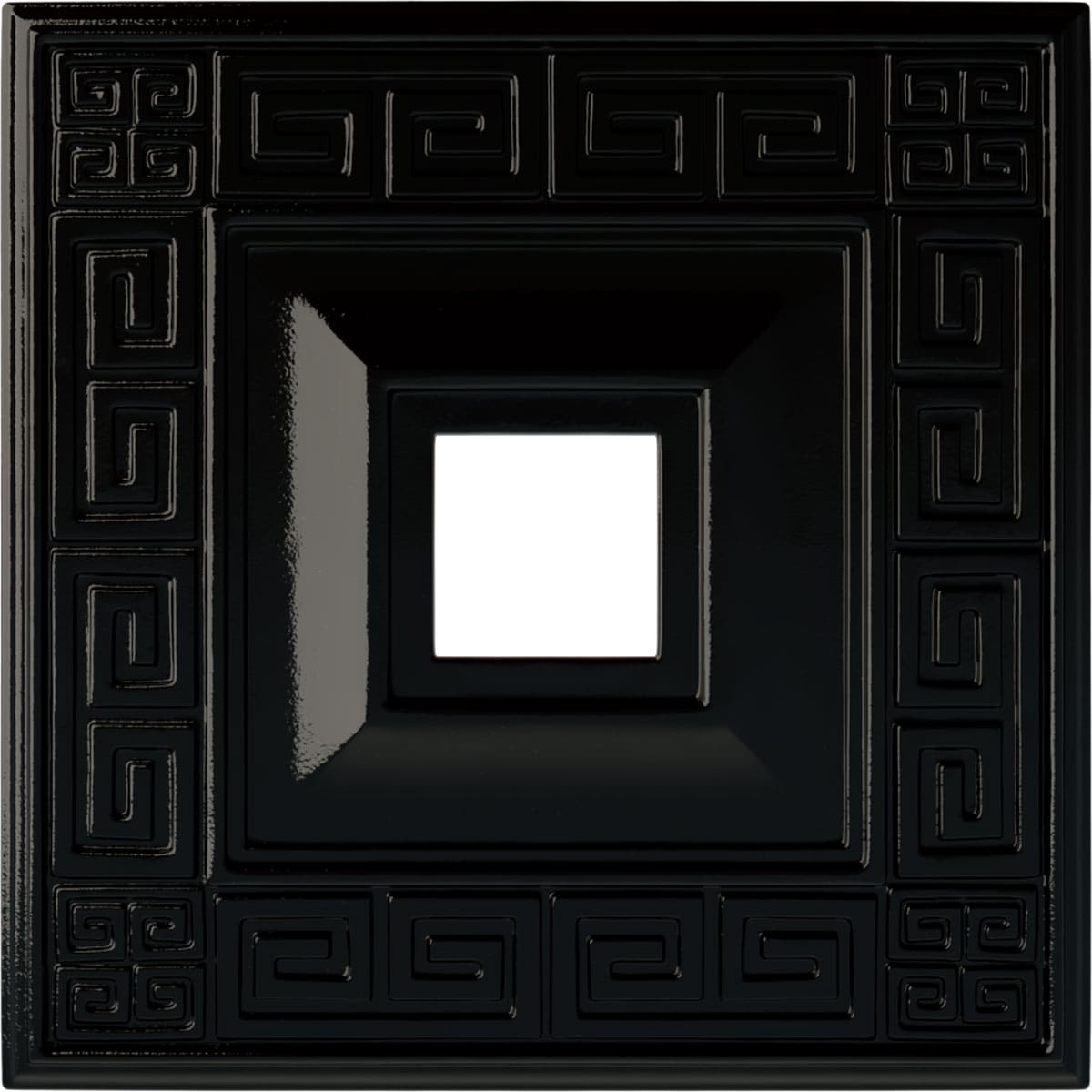 Ekena Millwork CM18ERBPS Eris 18-in W x 18-in L Painted Black Pearl Polyurethane Whole Ceiling Medallion