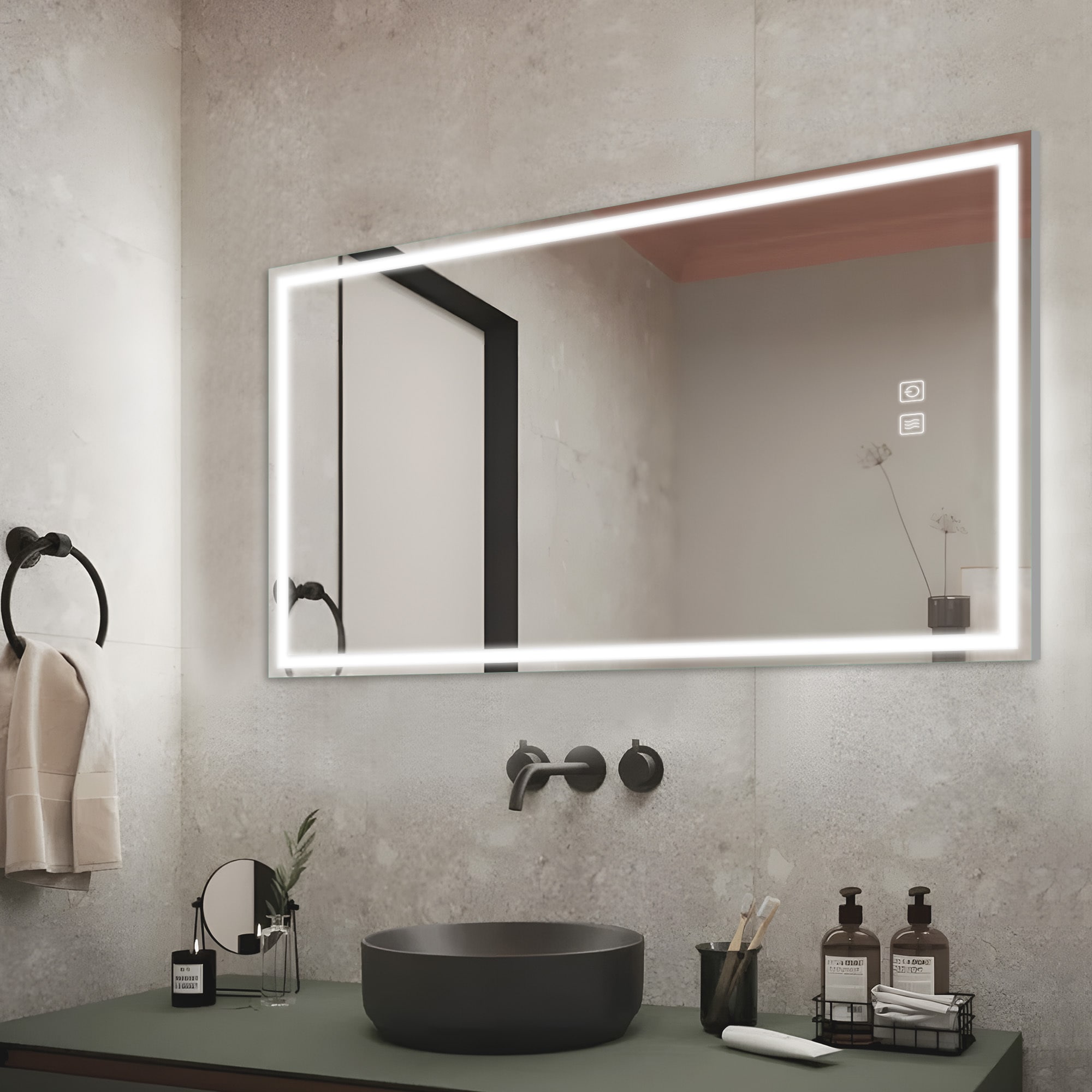 Dovelina LS-A-MR03093 Framed-Bath-Mirrors - View #2