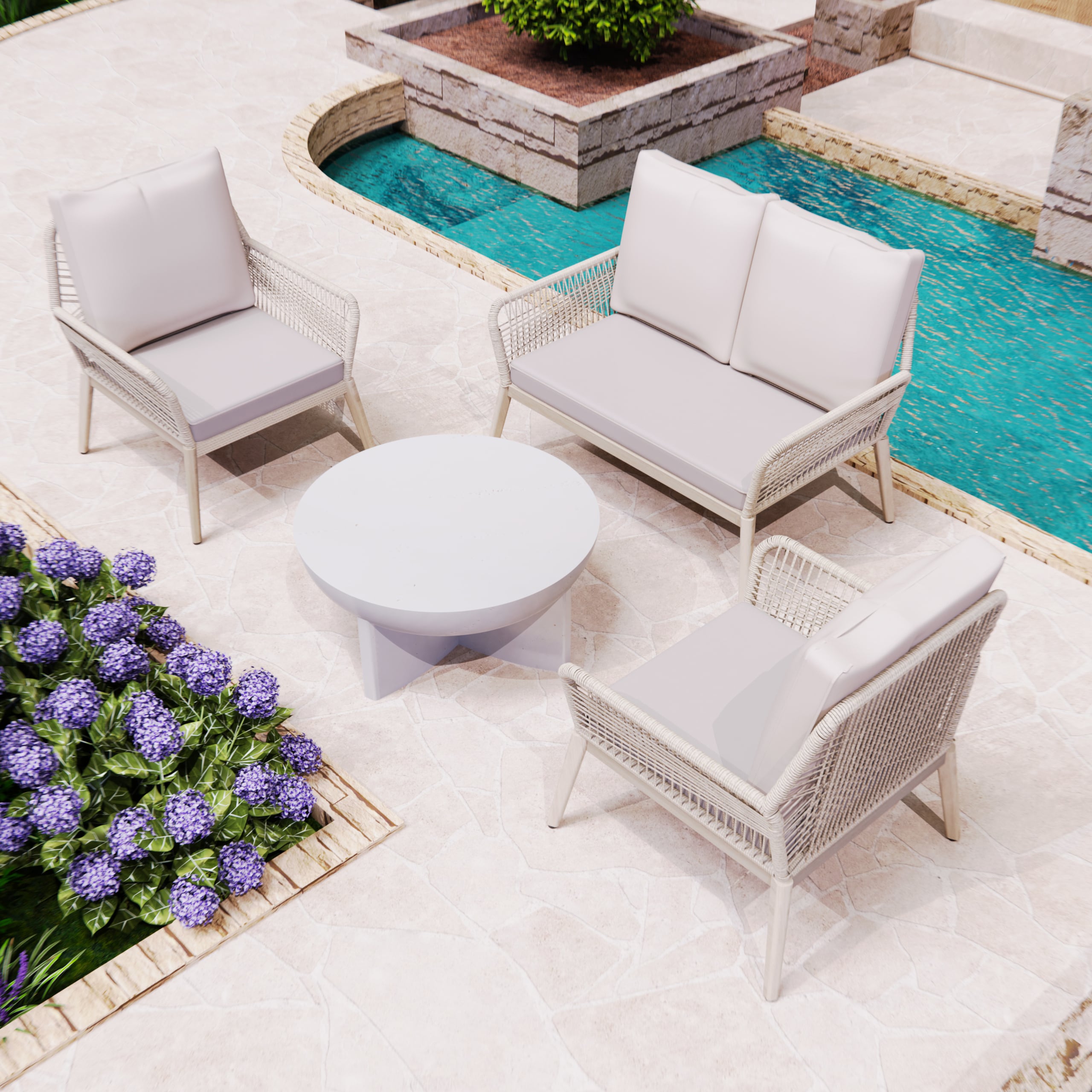 Direct Wicker DWS-2522&240152TACR Patio-Conversation-Sets - View #2