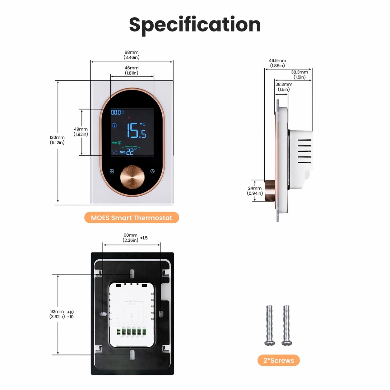 Ahfiwaso LAH0716H002 Learning-Thermostats - View #5