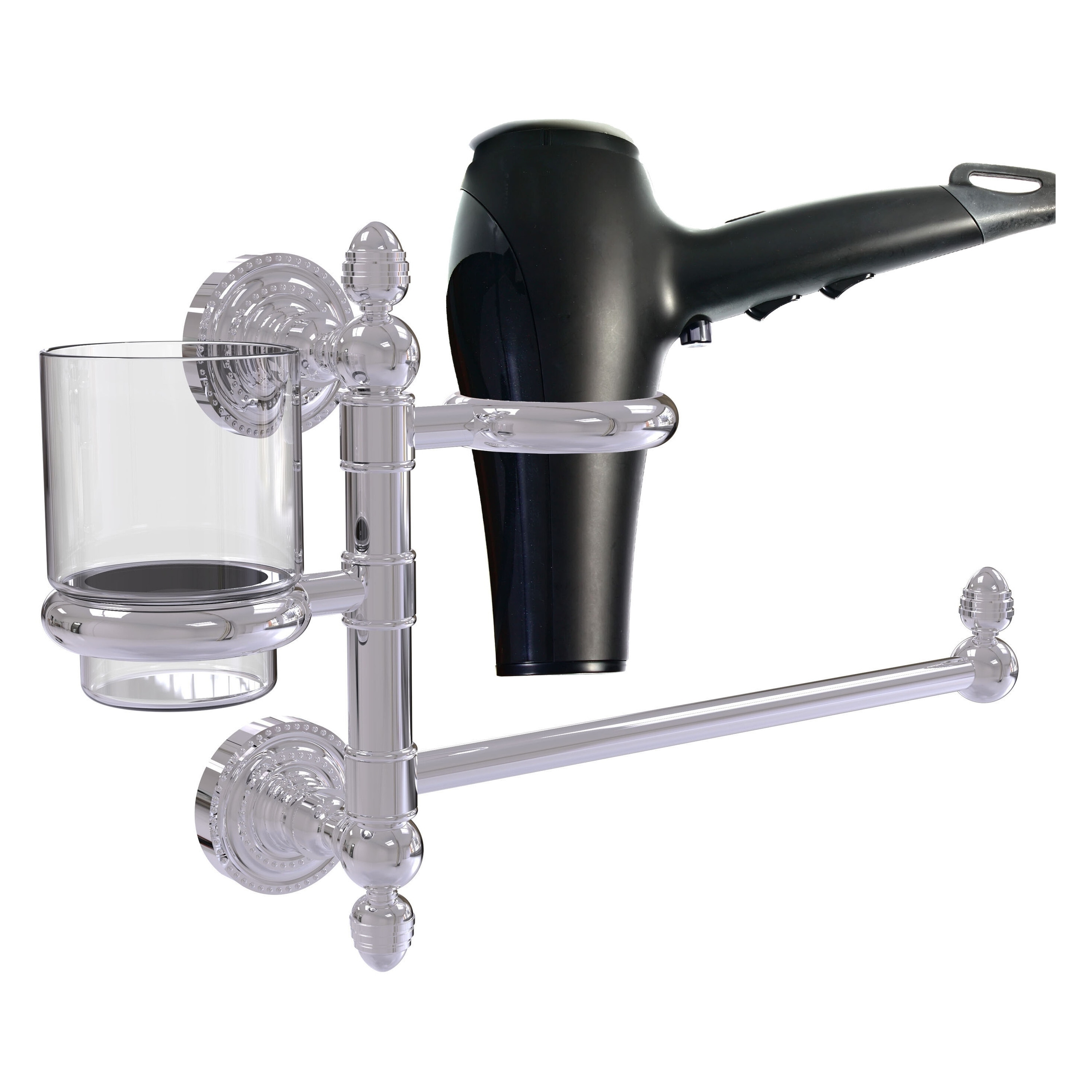 Allied Brass DT-GTBD-1-PC 2 -Piece Dottingham Polished Chrome Decorative Bathroom Hardware Set Towel Bar, Included