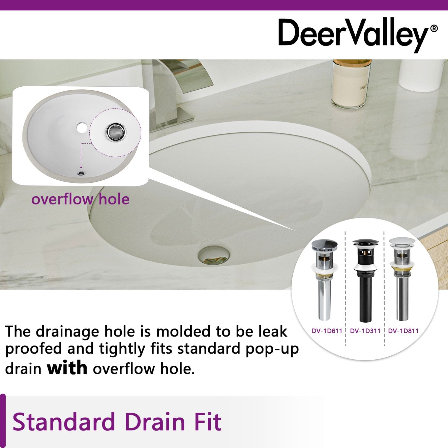 DeerValley DV-1U301 Bath-Sink - View #4