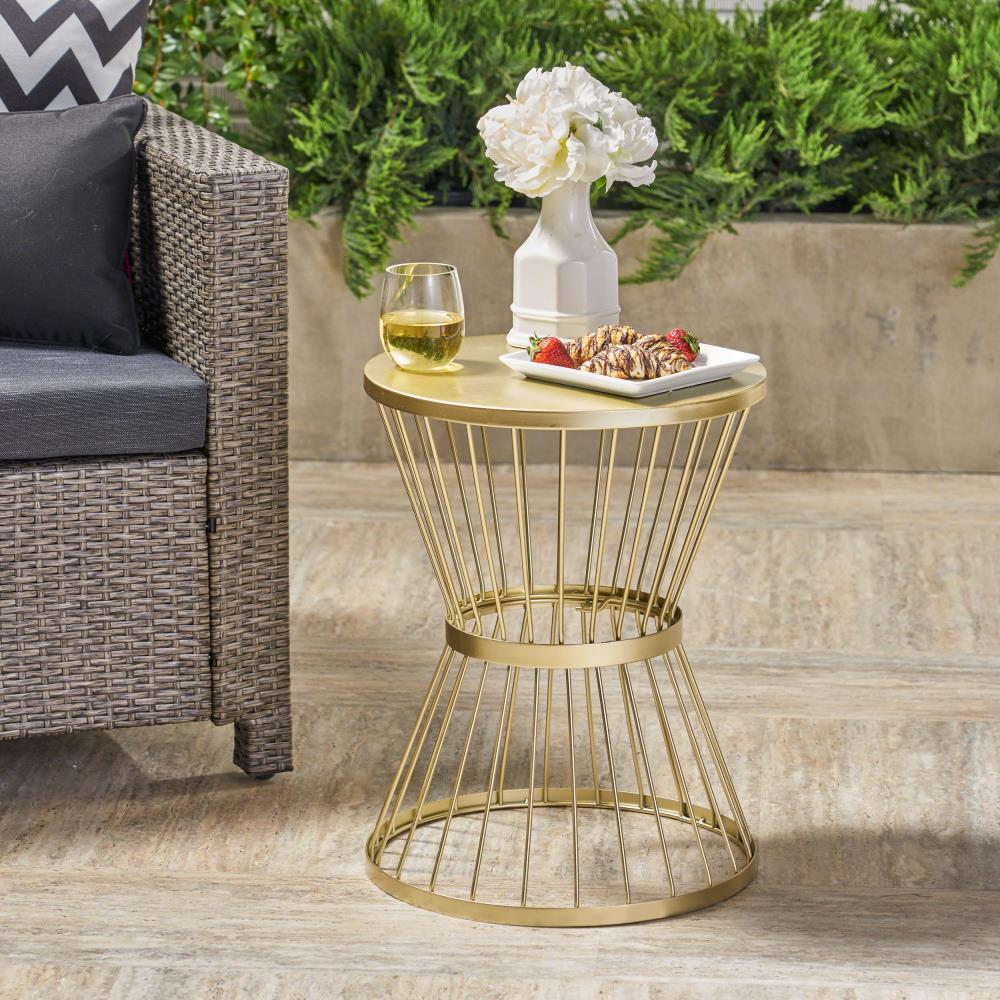 Lassen round deals outdoor end table