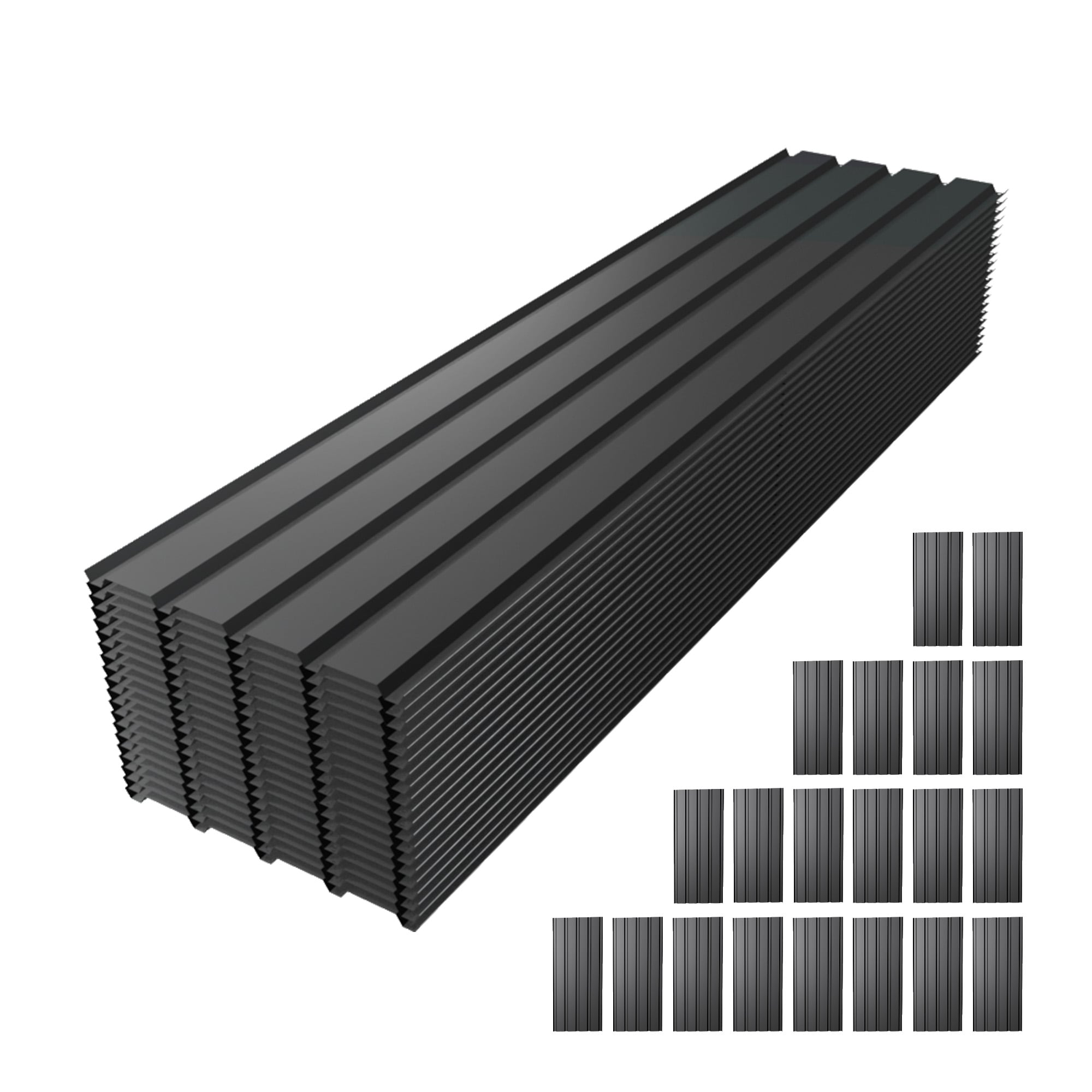 Blisstyle Metal Roof Panels 1.5-ft x 6.07-ft Corrugated Clear Galvanized steel Roof Panel 20 -Pack