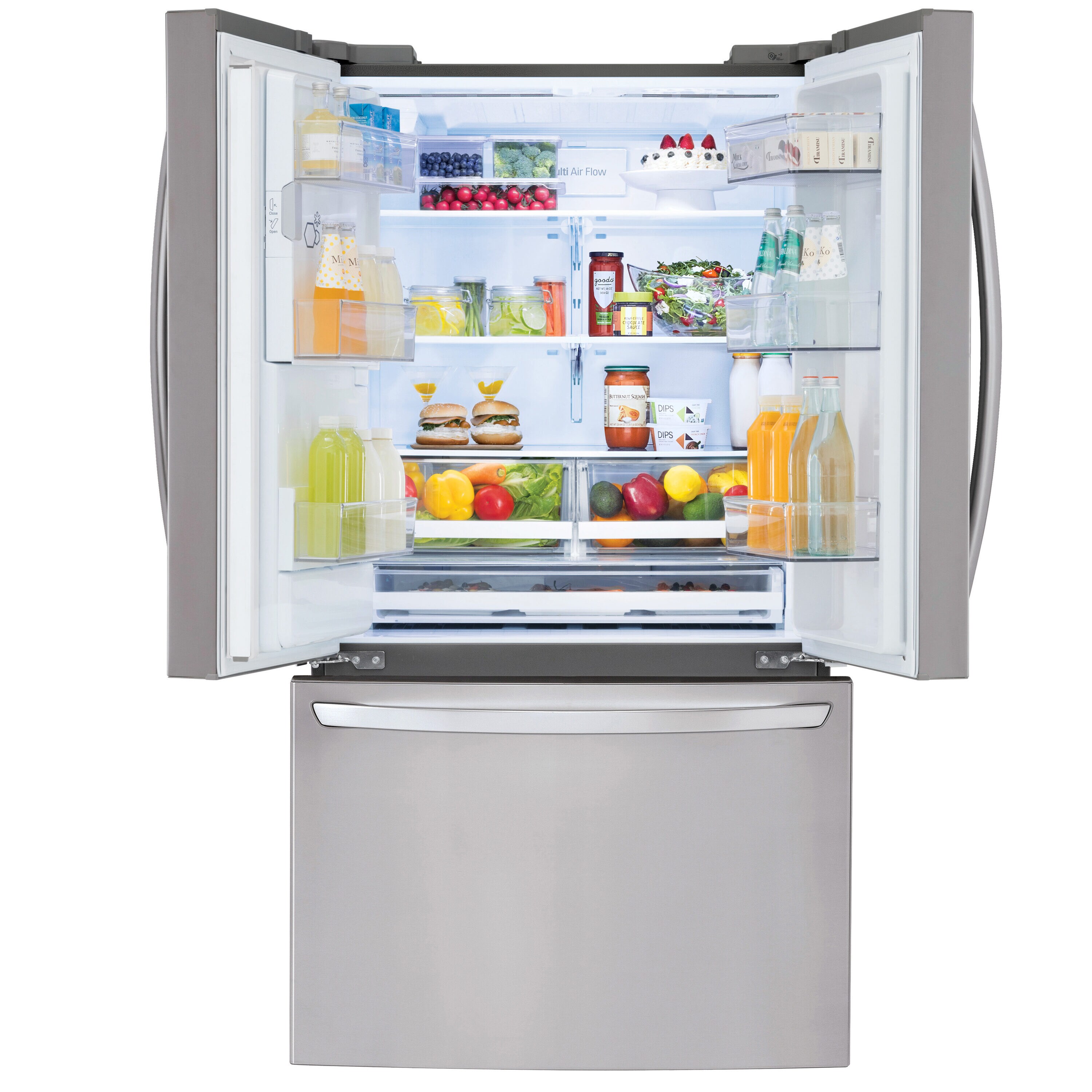 LG 27.7-cu ft Smart French Door Refrigerator with Ice Maker, Water and Ice Dispenser (Fingerprint Resistant) ENERGY STAR