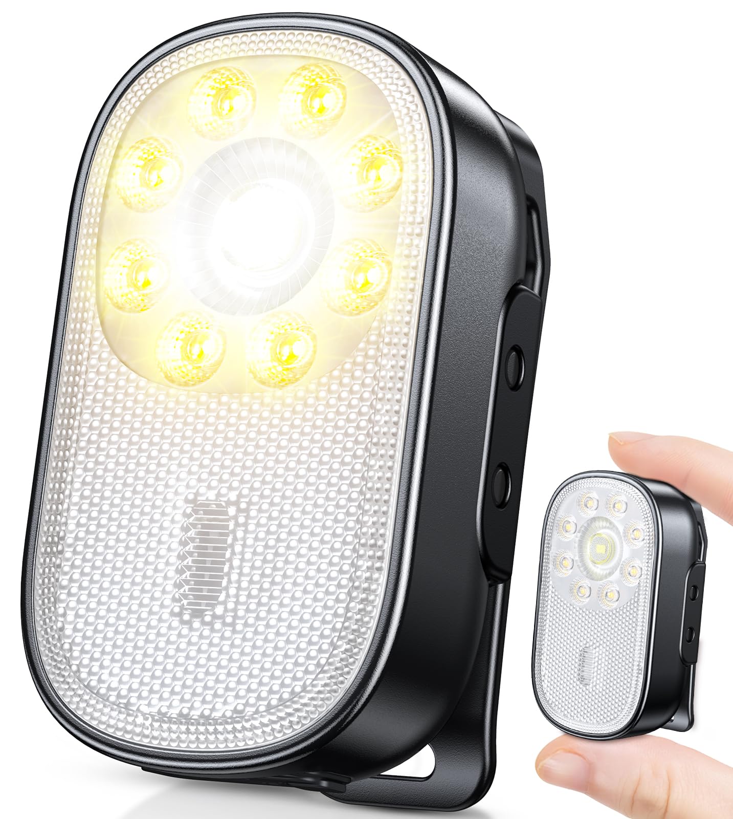 Linder Group Inc Mini EDC flashlight 500 lumen ultra bright clip on running light with spot and flood beam IP65 waterproof design for camping hiking jogging work