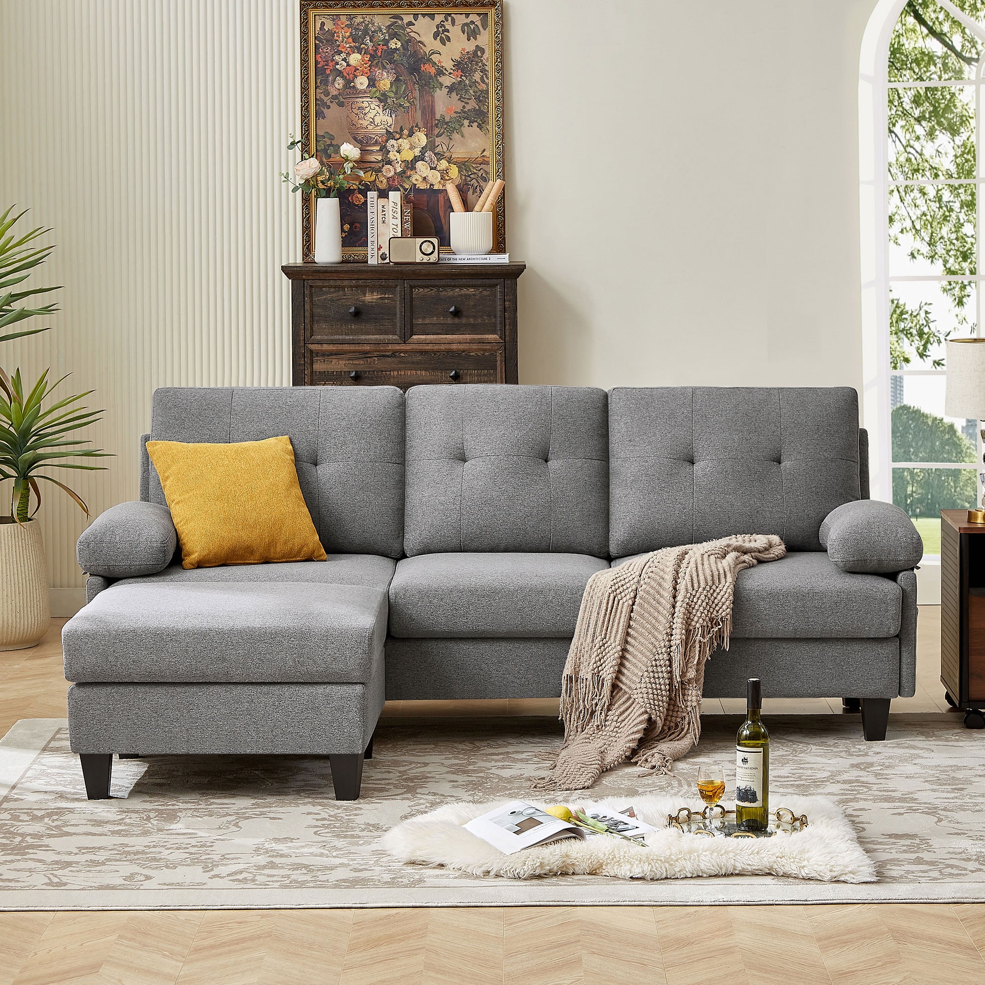 Jarenie YMX08LG 86.22 Modern Light grey 4 -seater Sectional