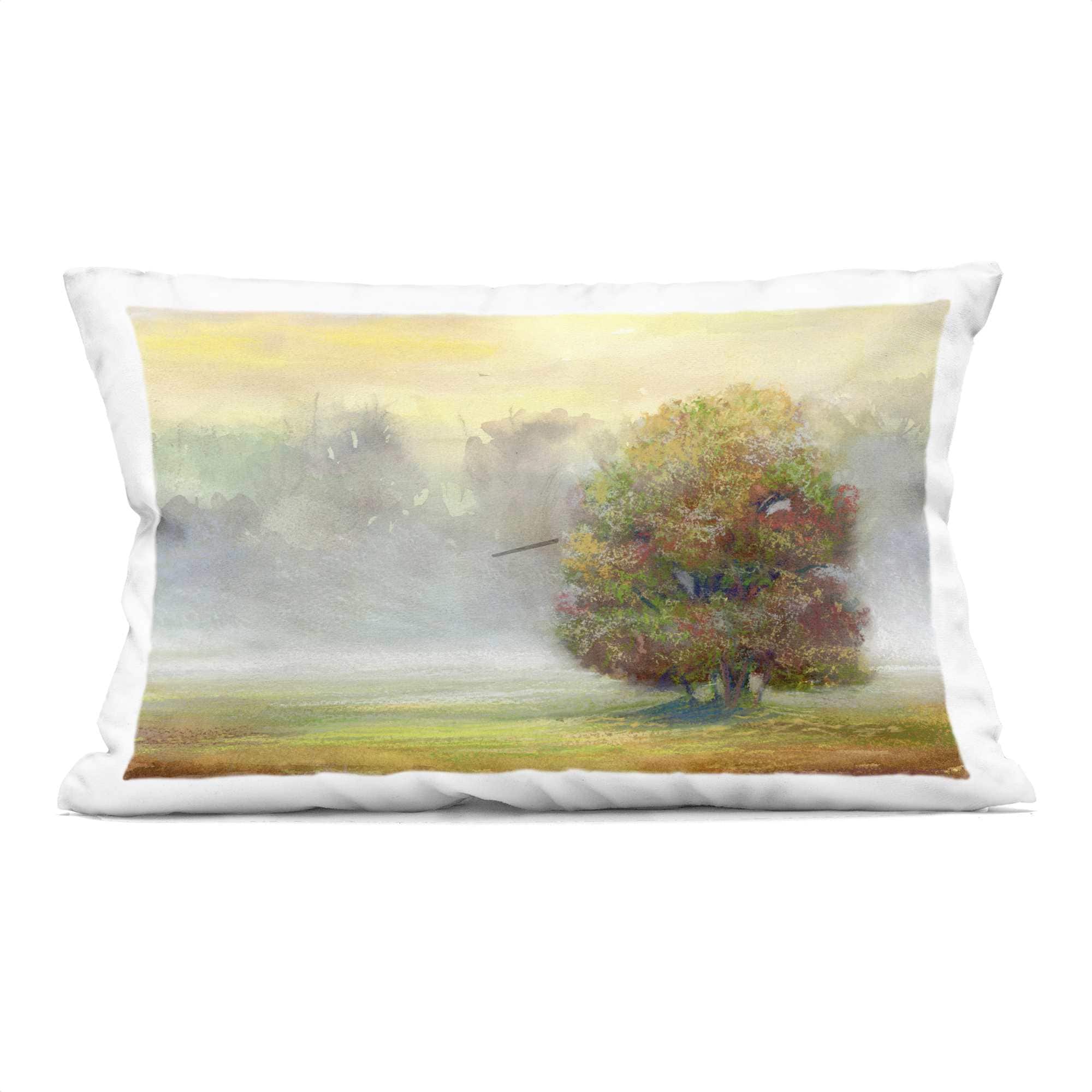 Stupell Industries PLO-746-RCW-14X20 Dry Brush Tree in Nature Decorative Printed Pillow Design by Ashley Davis