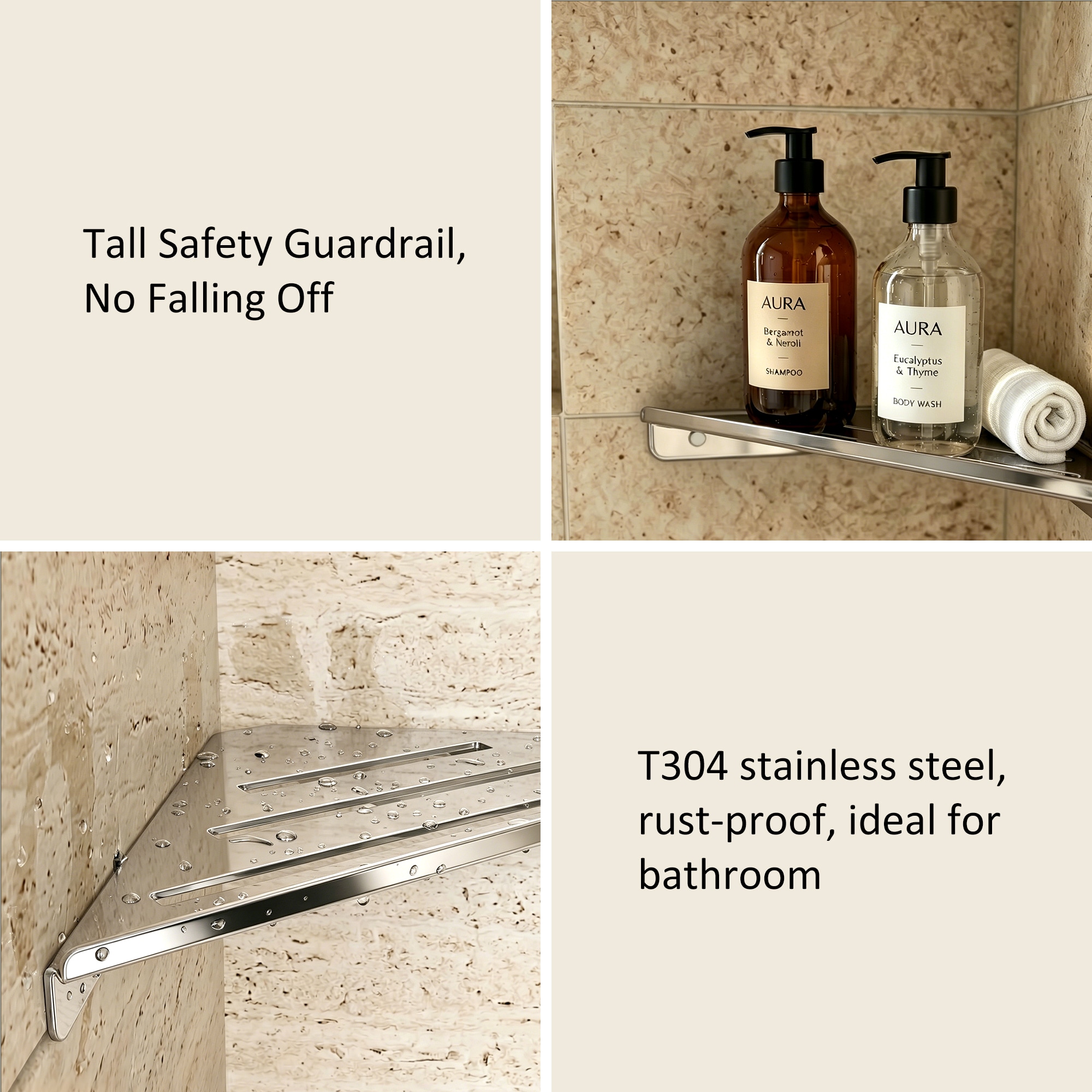 BWE A-91060-N Bathroom-Shelves - View #3