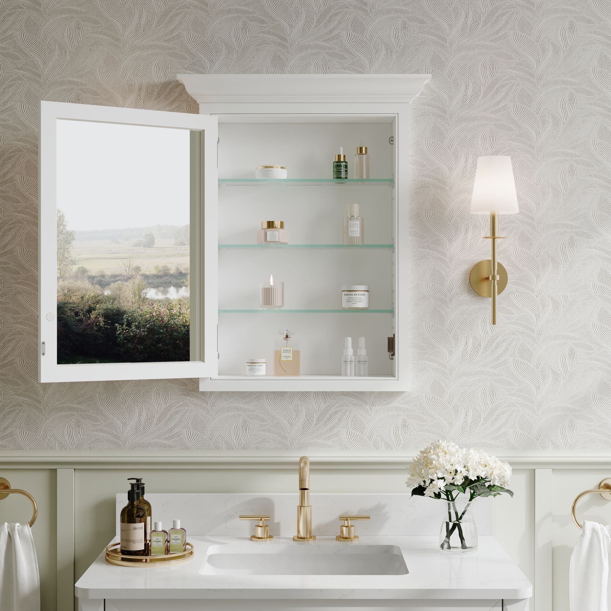 WELLFOR KB2430MCL-WT Bathroom-Medicine-Cabinets - View #10
