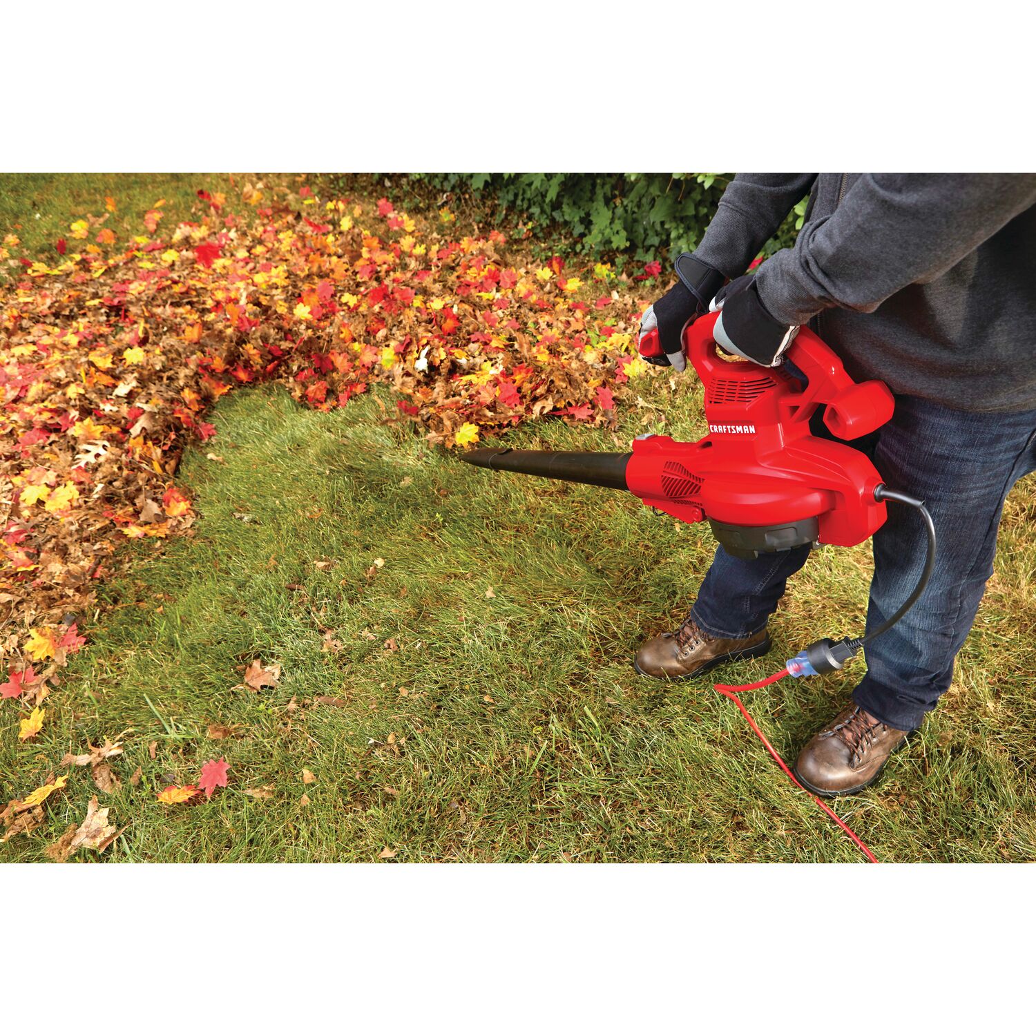 CRAFTSMAN 450-CFM 260-MPH Corded Electric Backpack Leaf Blower ...