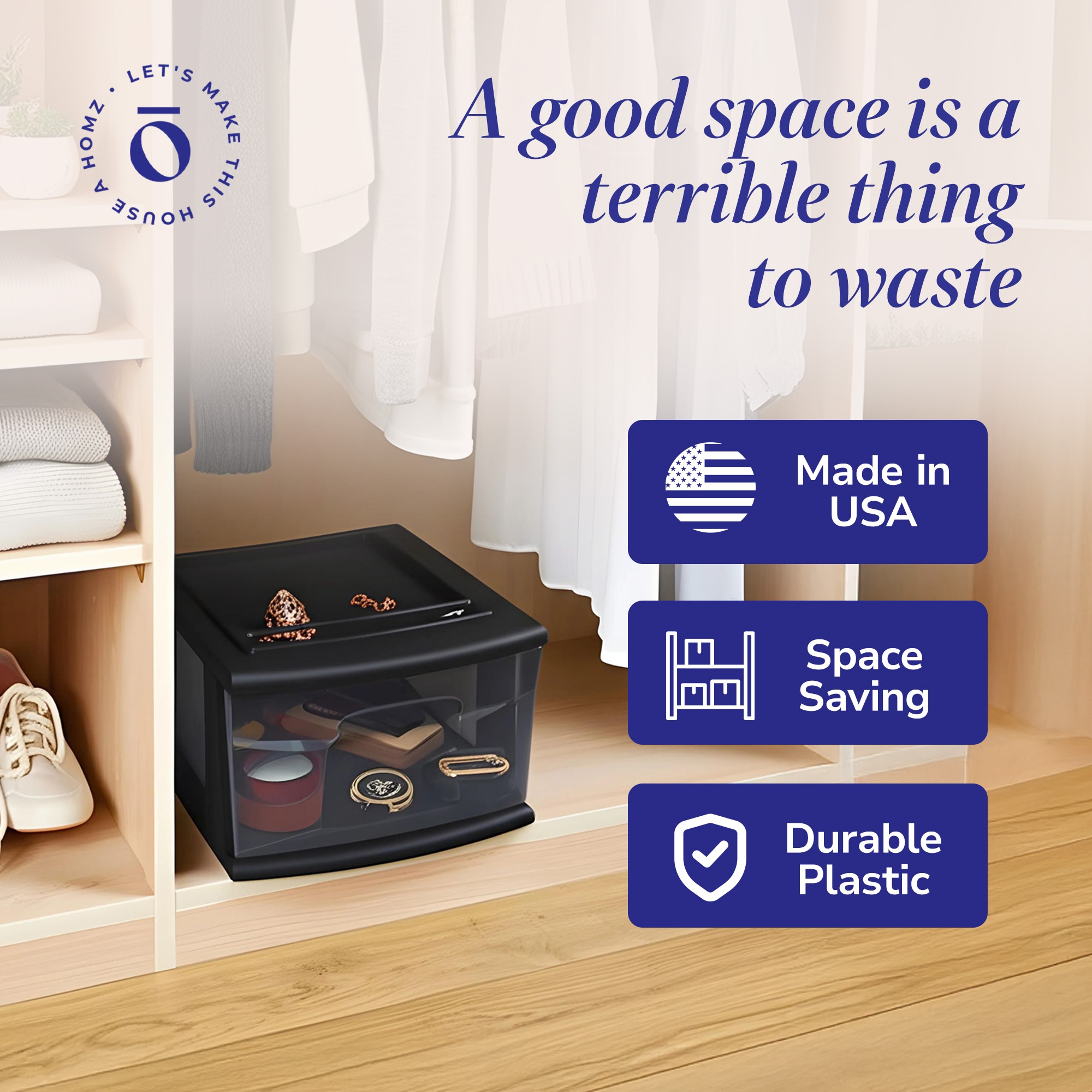 Homz Products 05561BKTSDC.02 Storage-Drawers - View #4