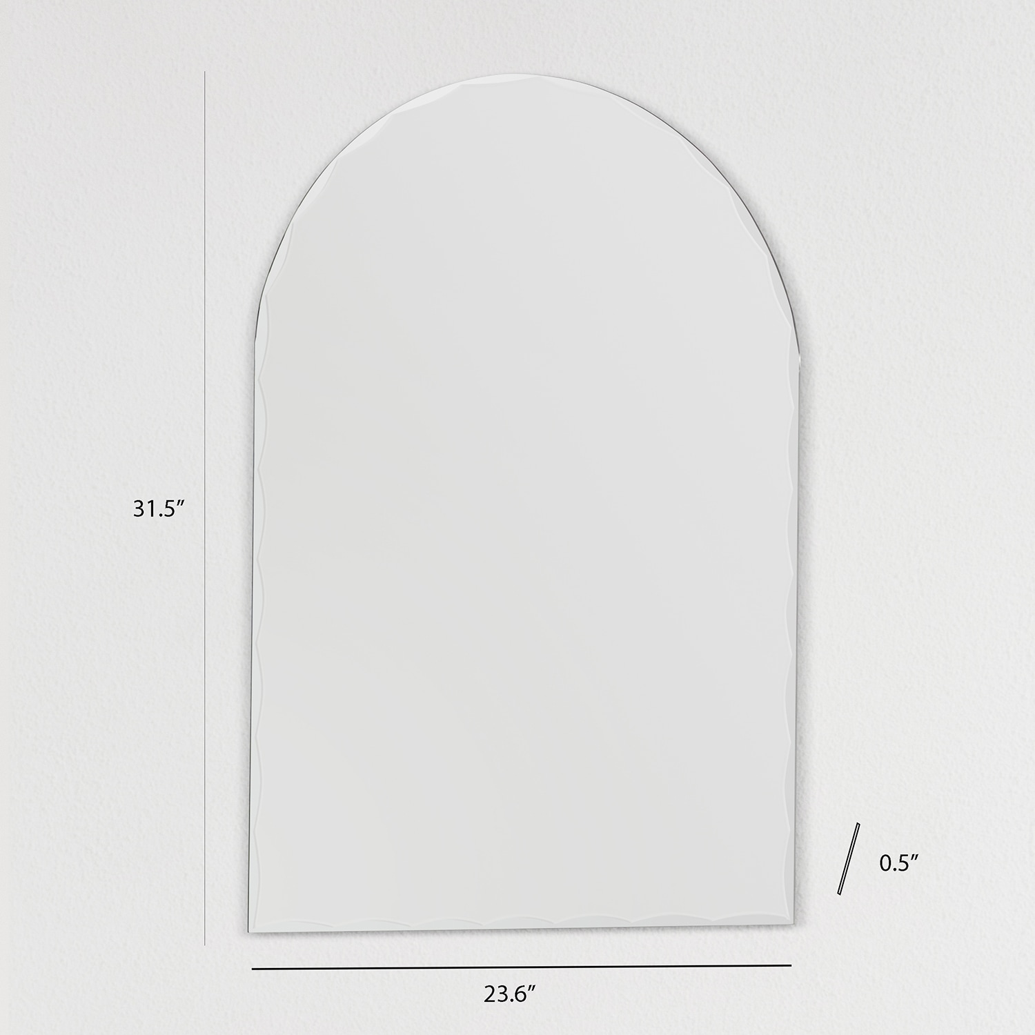Decor Wonderland Rita Modern Bathroom Mirror, Silver