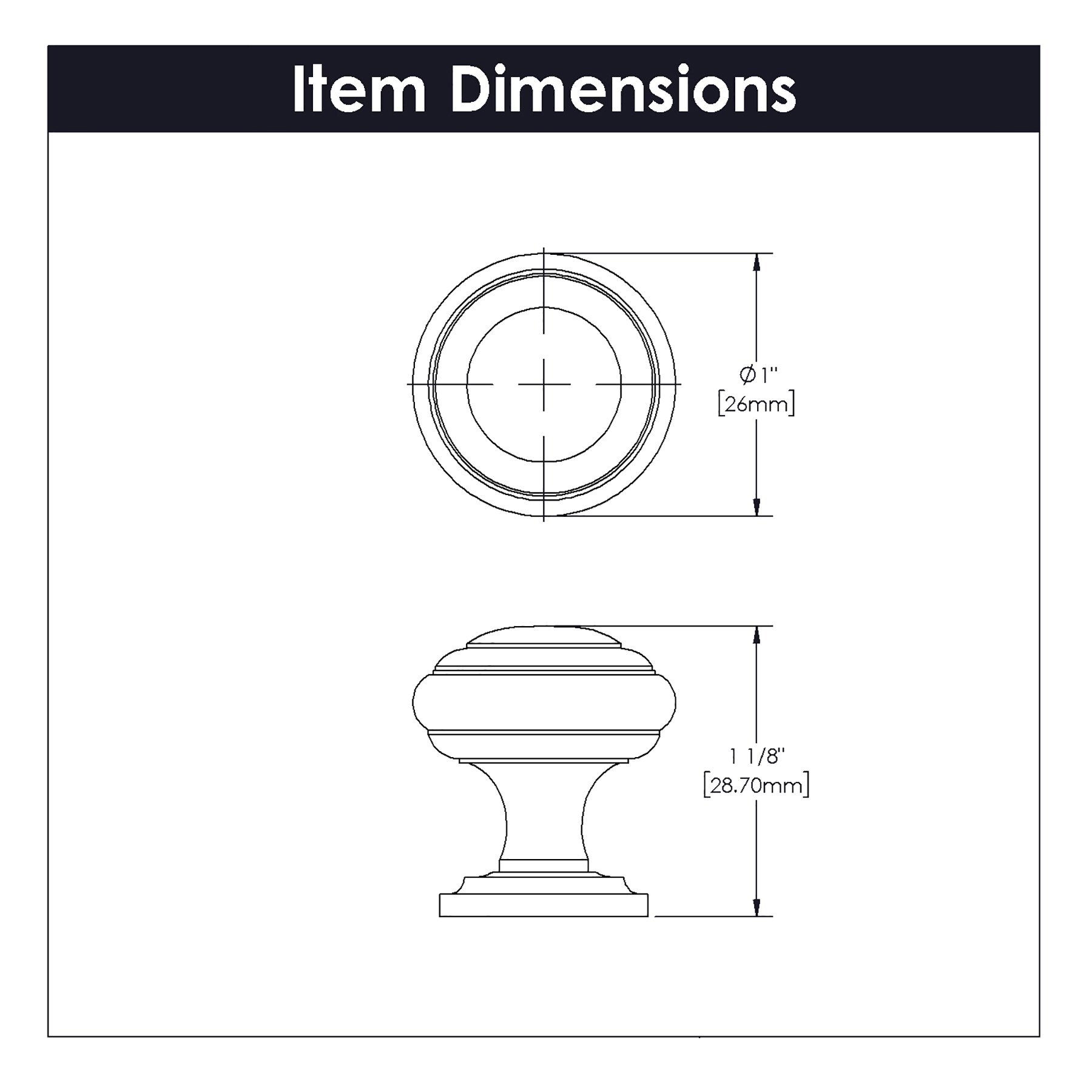 Hickory Hardware P2286-SS-10B Cabinet-Knobs - View #6