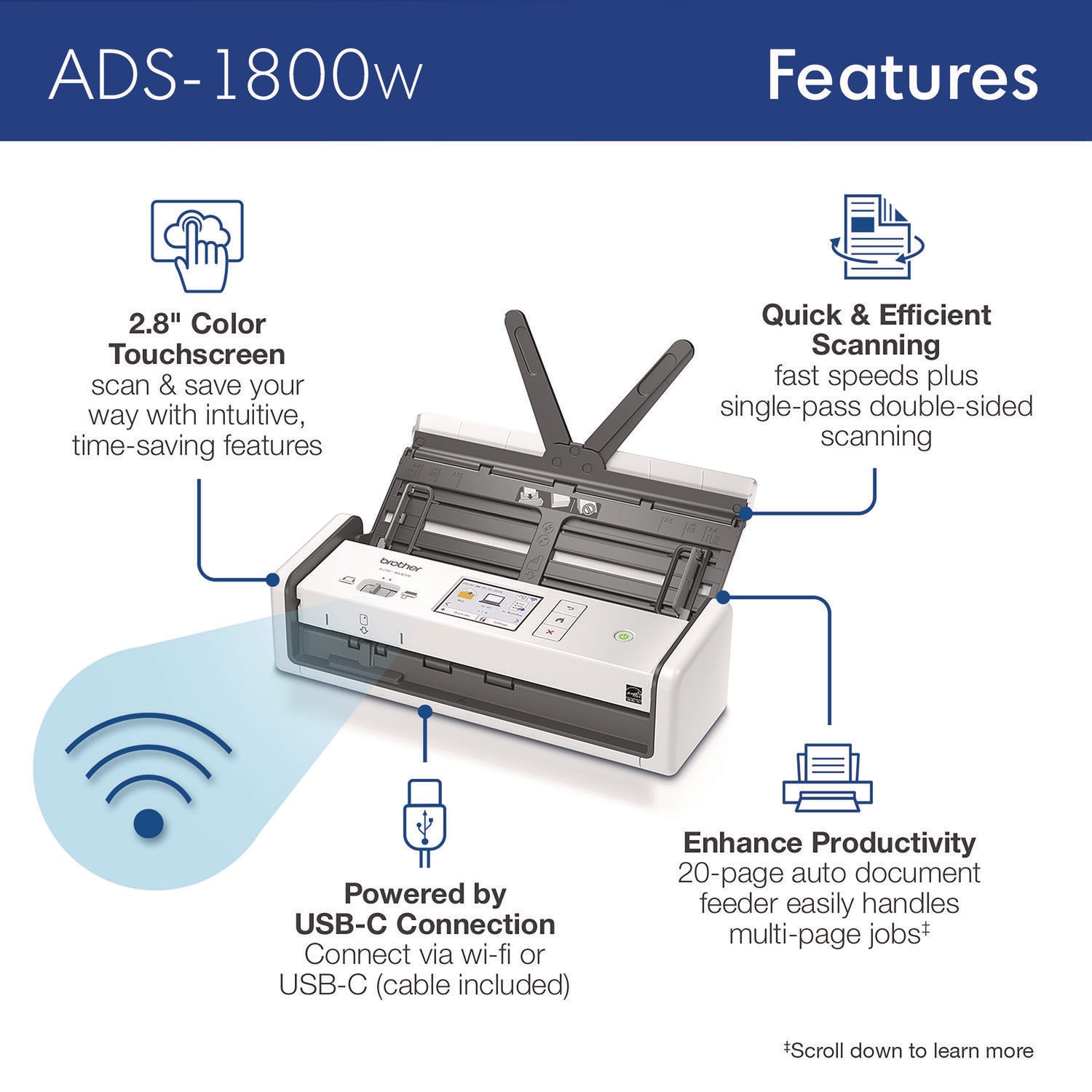 Brother ADS1800W printers - View #3