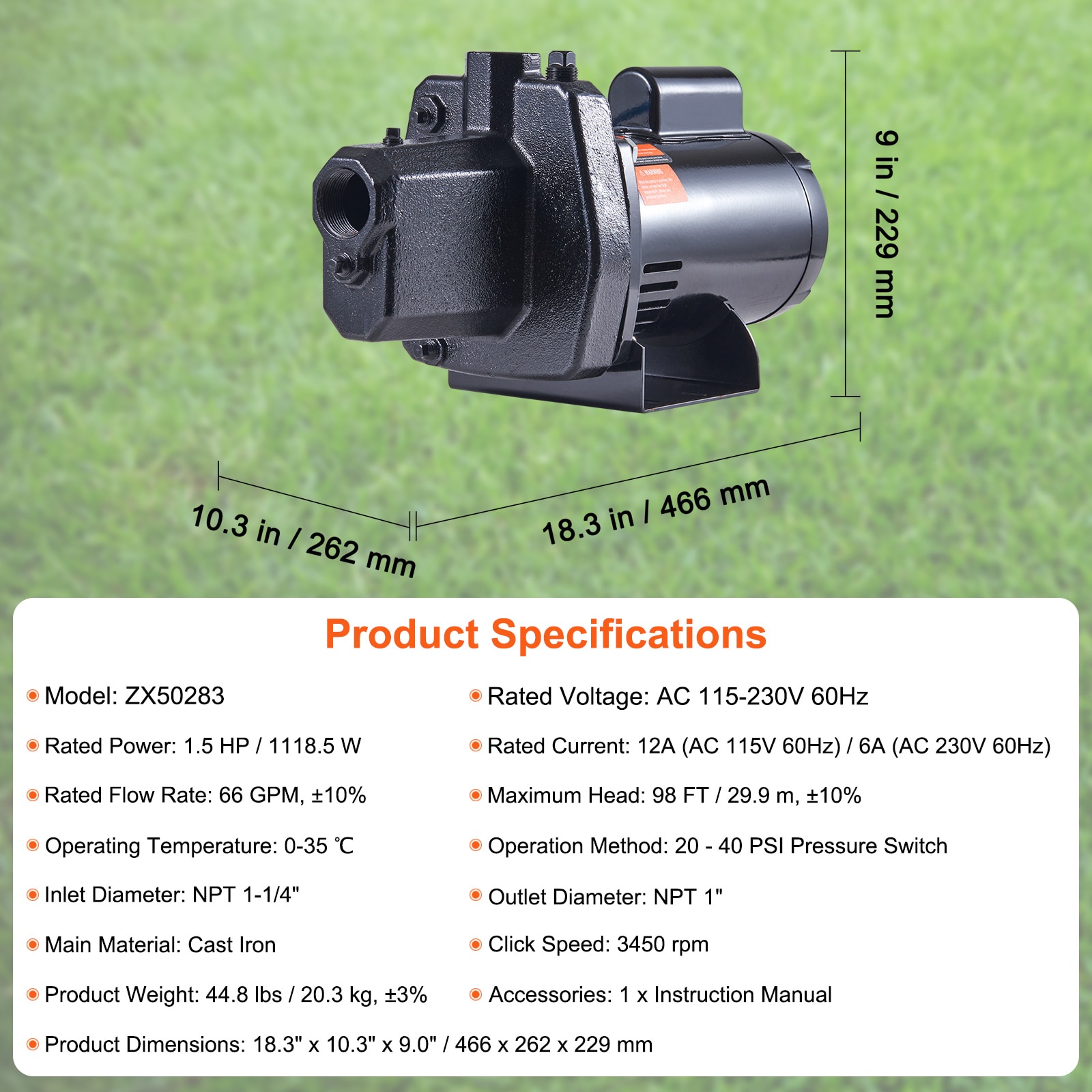 VEVOR SSBZT15HP000ME1R5V5 pumps - View #8
