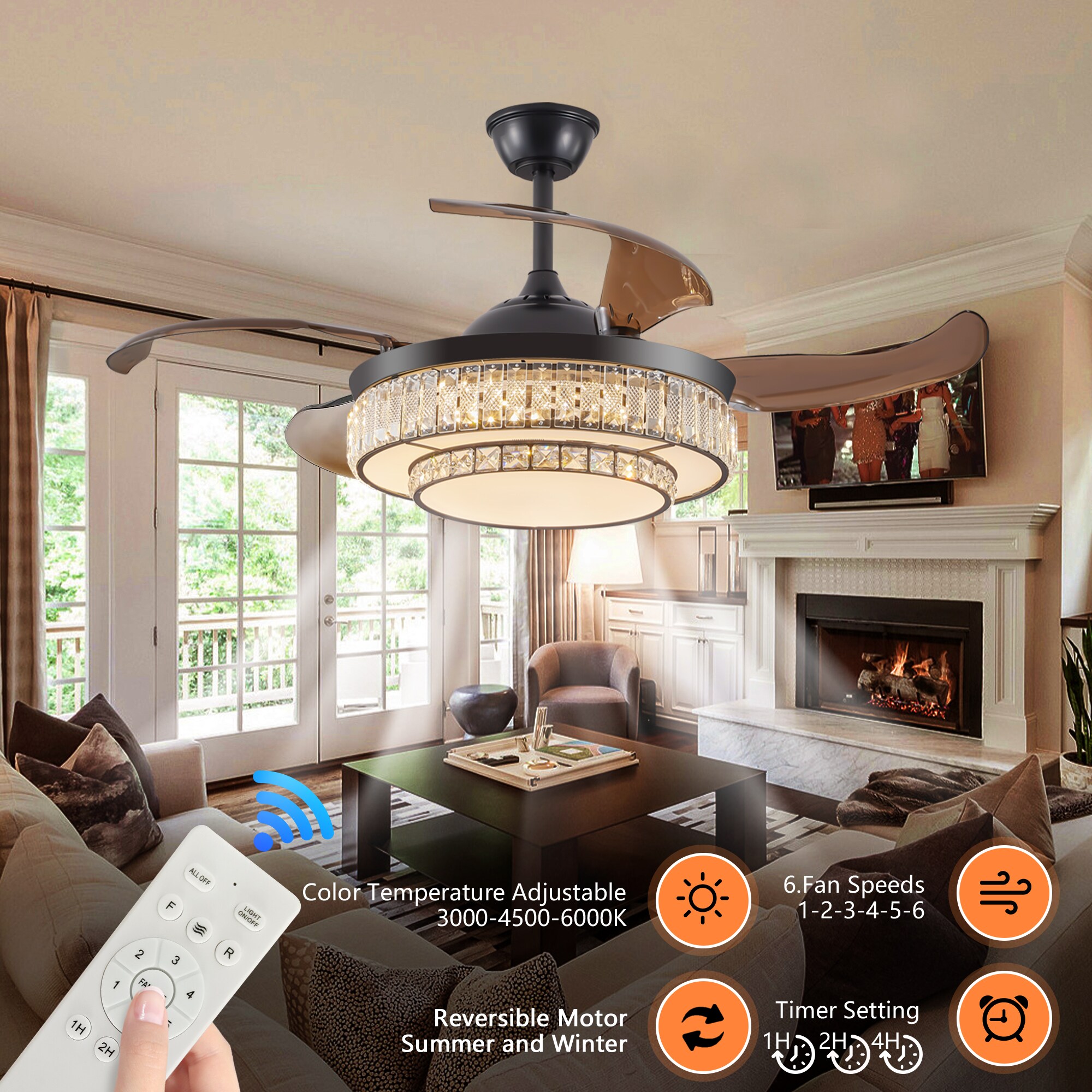 Cuschoice LWH-41-PL Ceiling-Fans - View #4