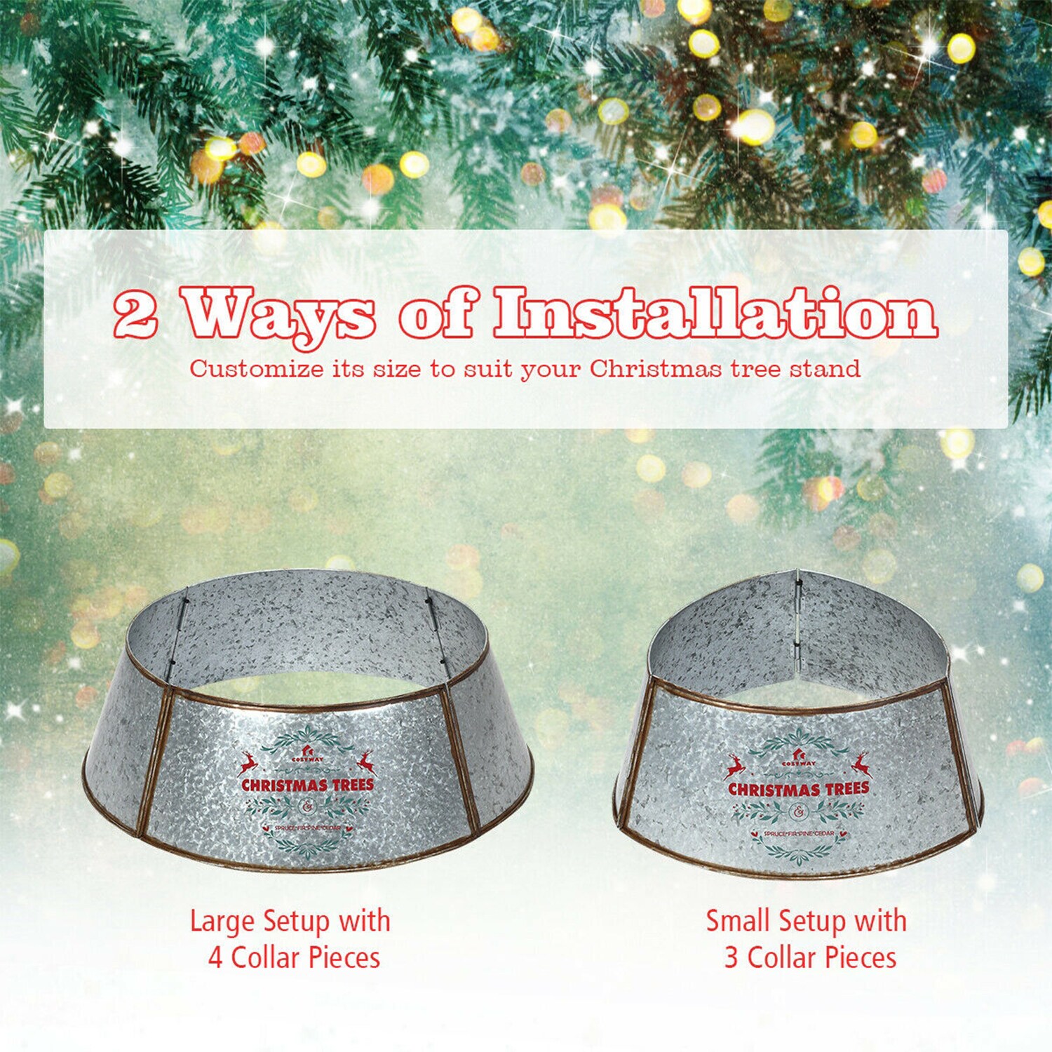 WELLFOR HYZ22786SL Tree-Skirts - View #3