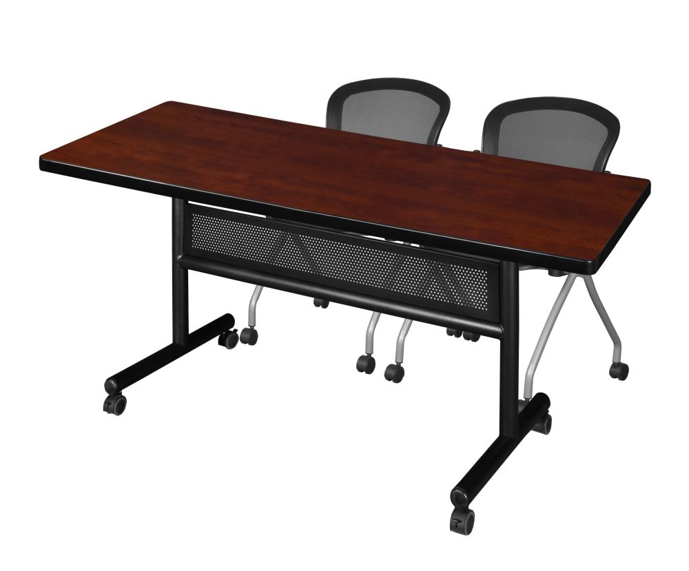 Regency MKFTM7230CH23BK Training Red 4-Person Training Table (72-in W x 29-in H)
