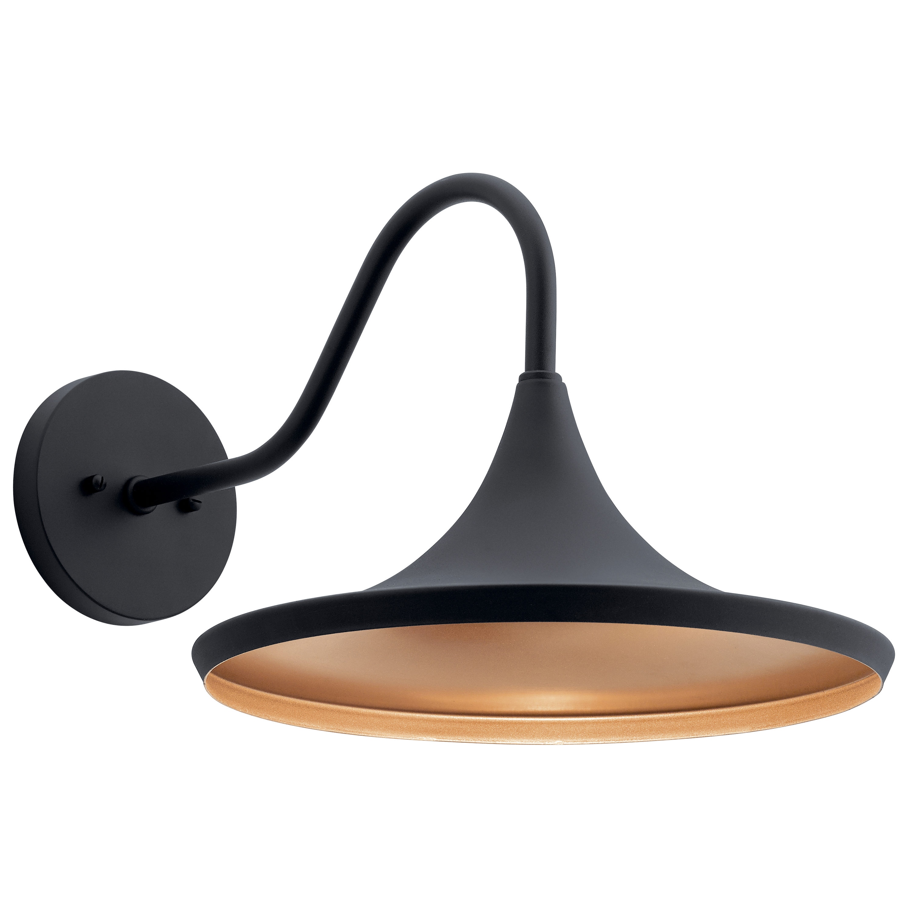 Kichler 59029BKTLED Elias 11.5-in H Black Hardwired Integrated LED Outdoor Wall Light