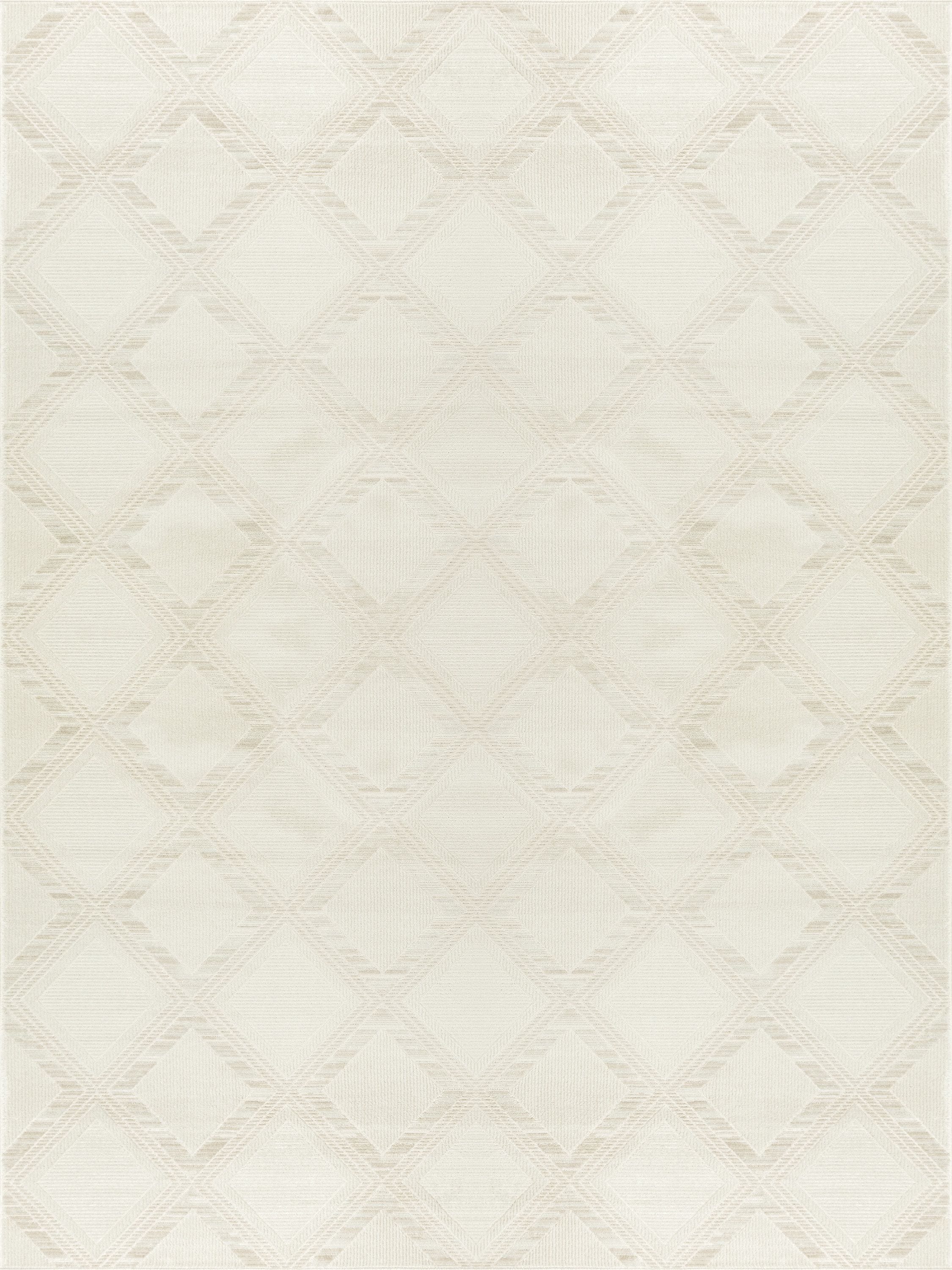  Home Serenity Home 10 x 14 ft Ivory Indoor Area Rug