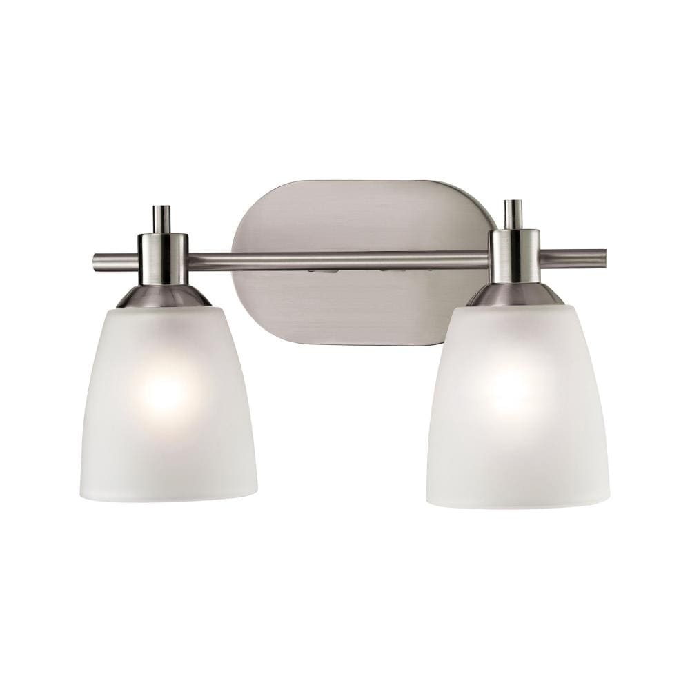 Thomas Lighting 1302BB/20 Jackson 14-in 2 -Light Brushed Steel Transitional Vanity light