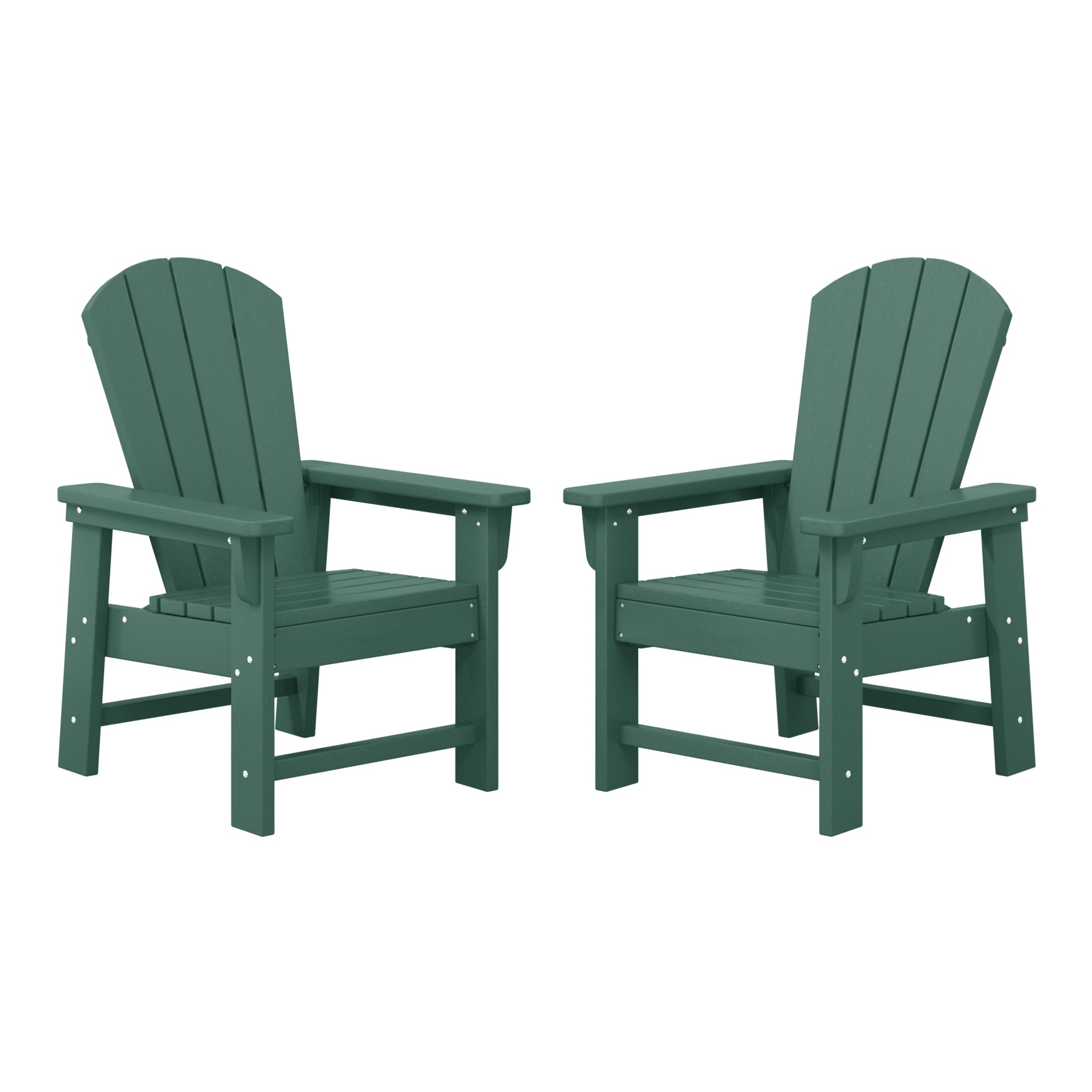 Costaelm - Paradise Kids Outdoor Adirondack Plastic Patio Chair (Set of 2)