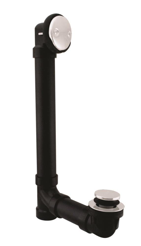 WESTBRASS D4931-50 Tip Toe Sch. 40 Abs Bath Waste with Two-hole Elbow In Powdercoated White