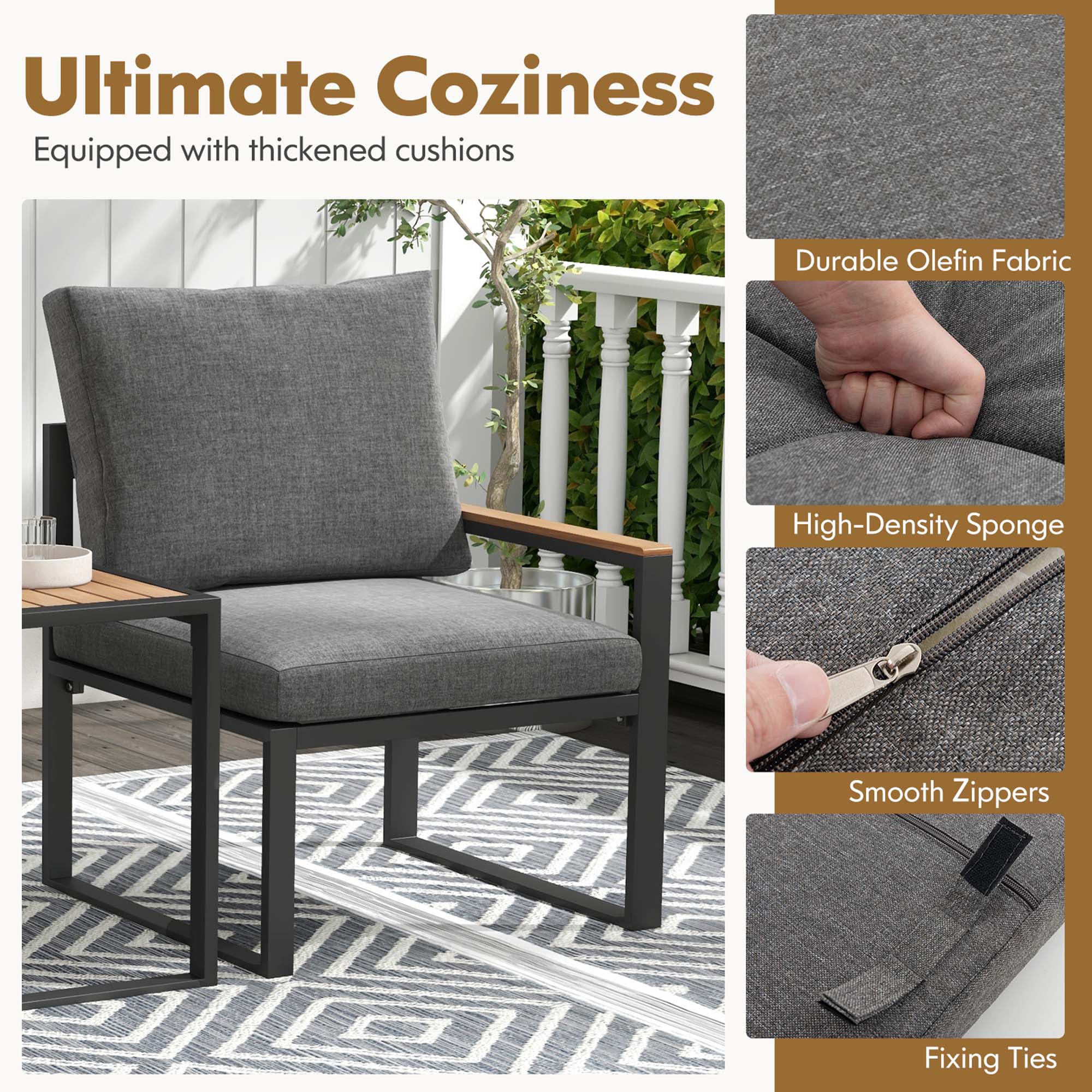 Costway HCST01685 Patio-Conversation-Sets - View #3