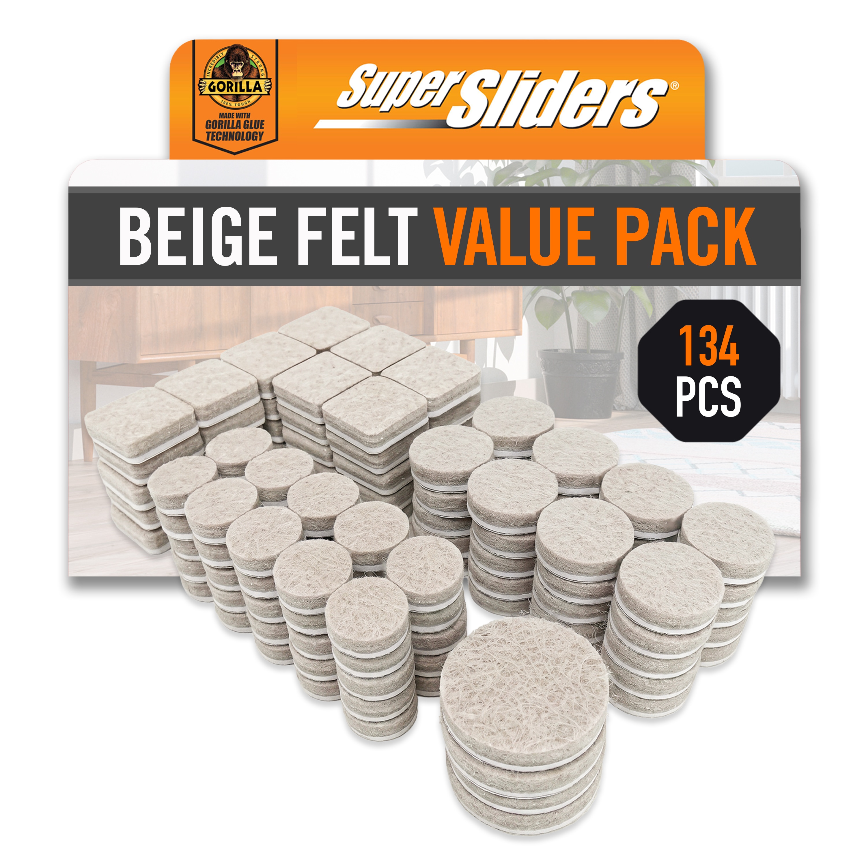 Super Sliders 4110624BG Felt-Pads - Thumbnail View #2