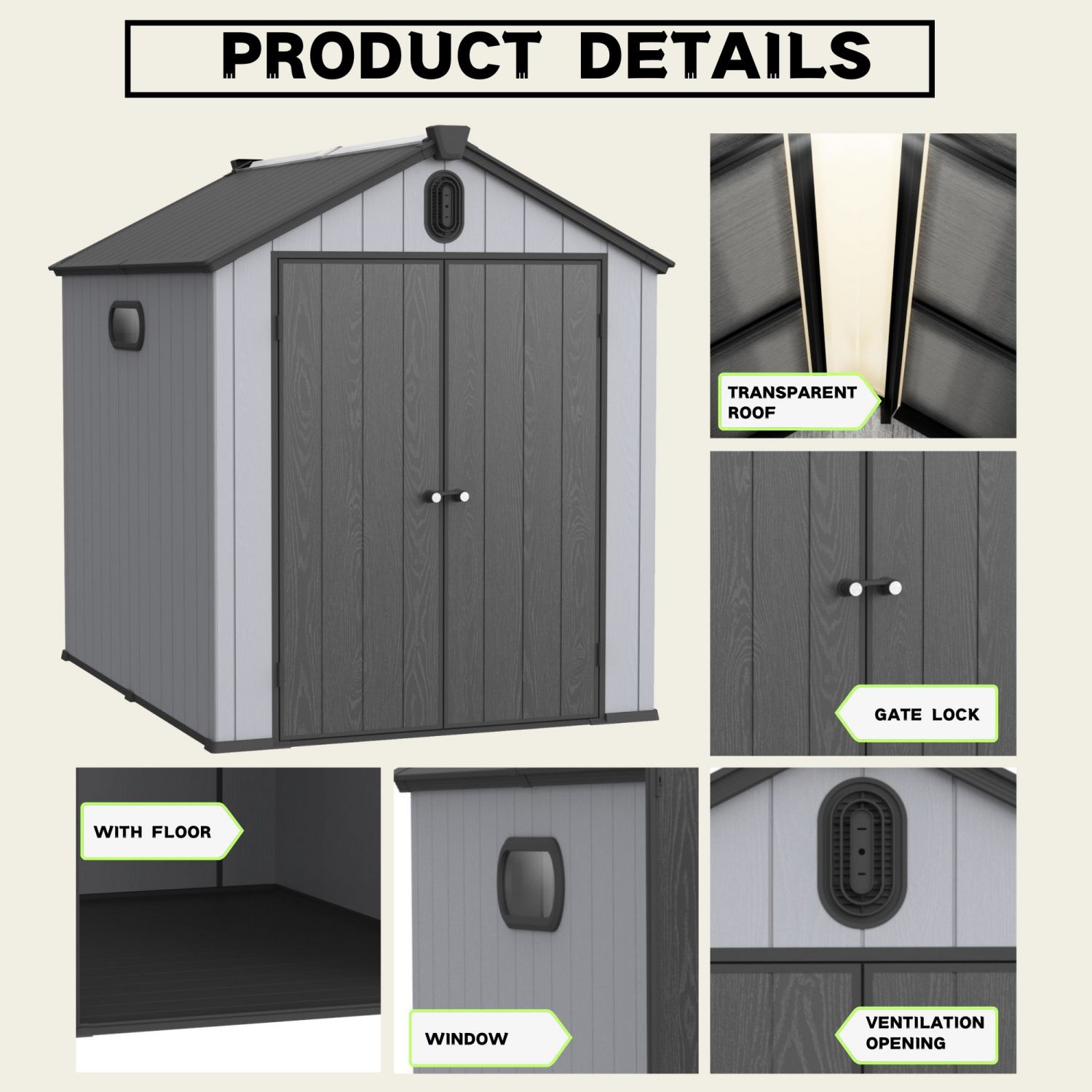 Ayelon CVS00005 Vinyl-Resin-Storage-Buildings - View #6