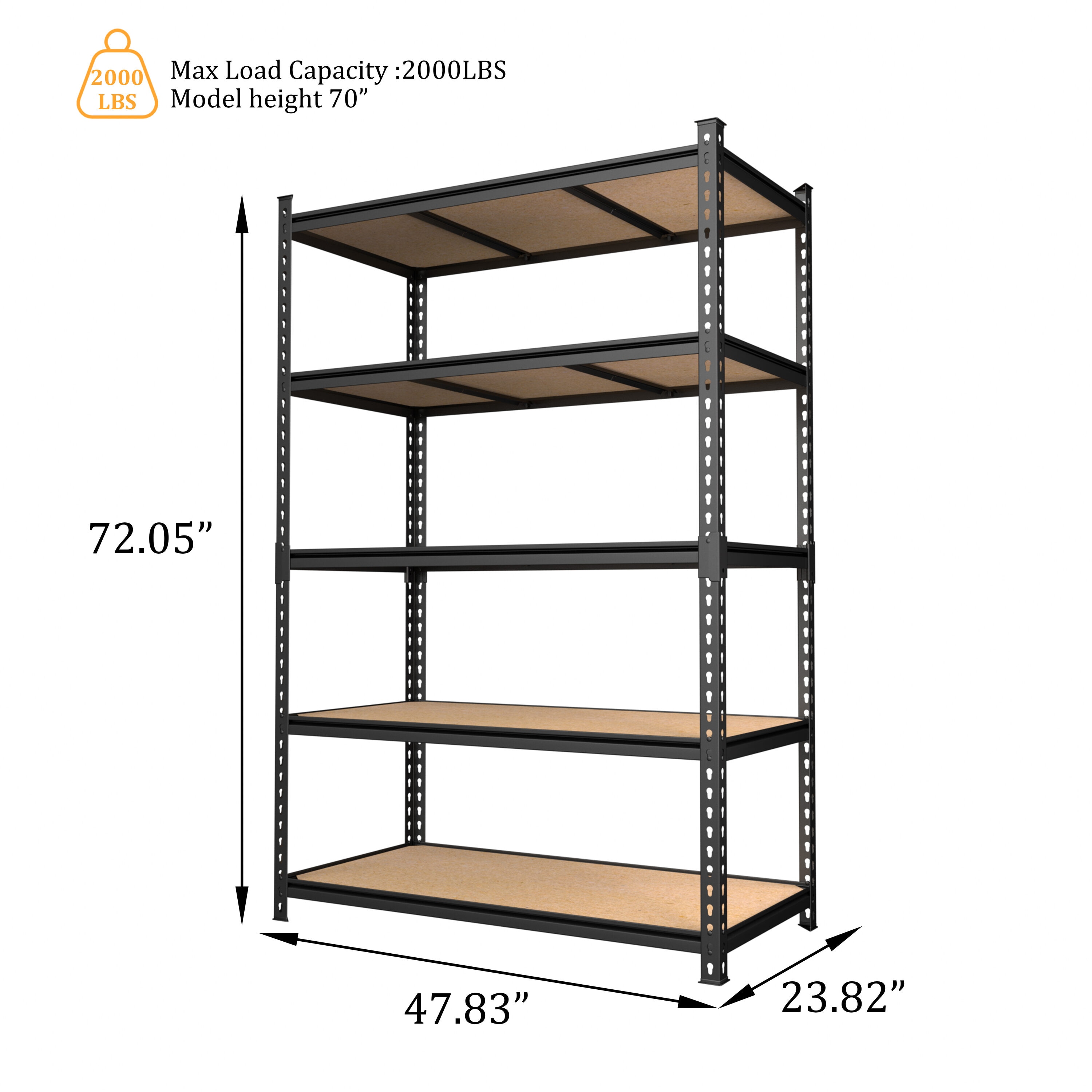 VEIKOUS HP0303-72-1 Free-Standing-Shelving - View #2