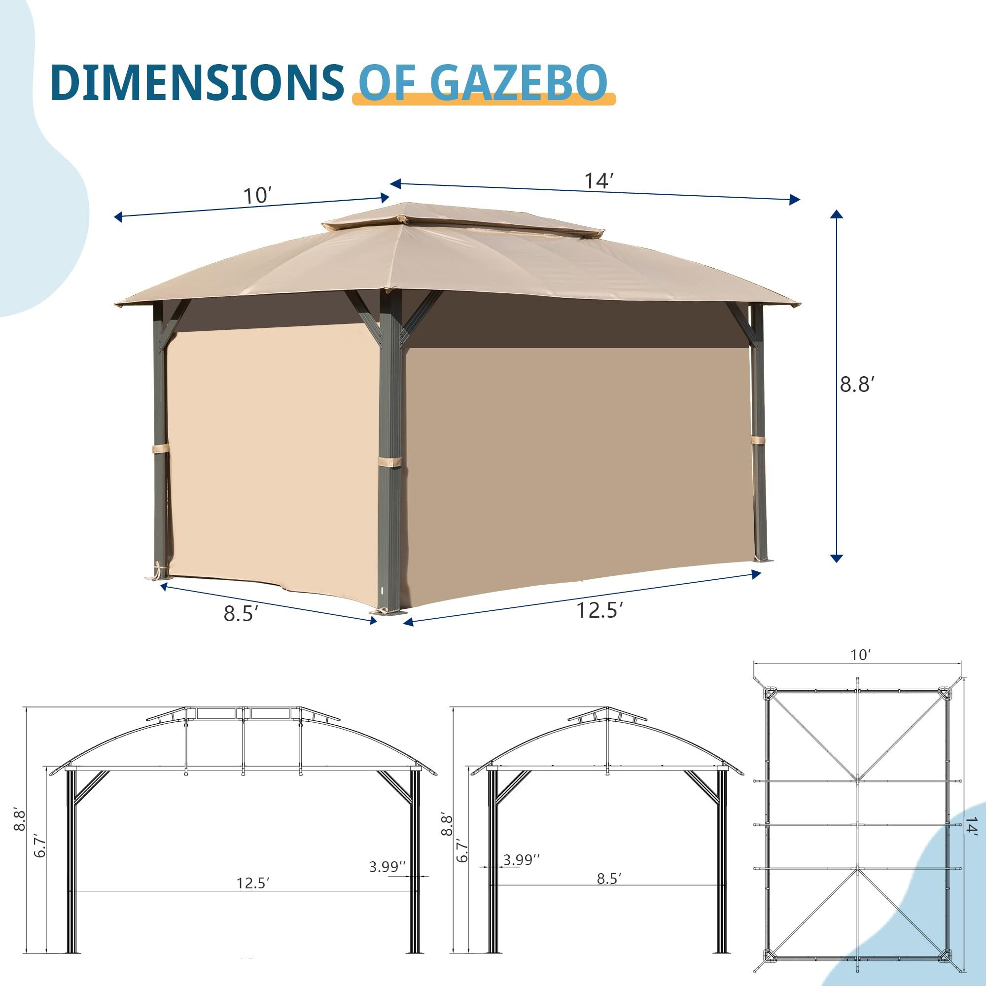 BABOOM BOM-9S00083-OR Wood-Resin-Gazebos - View #2