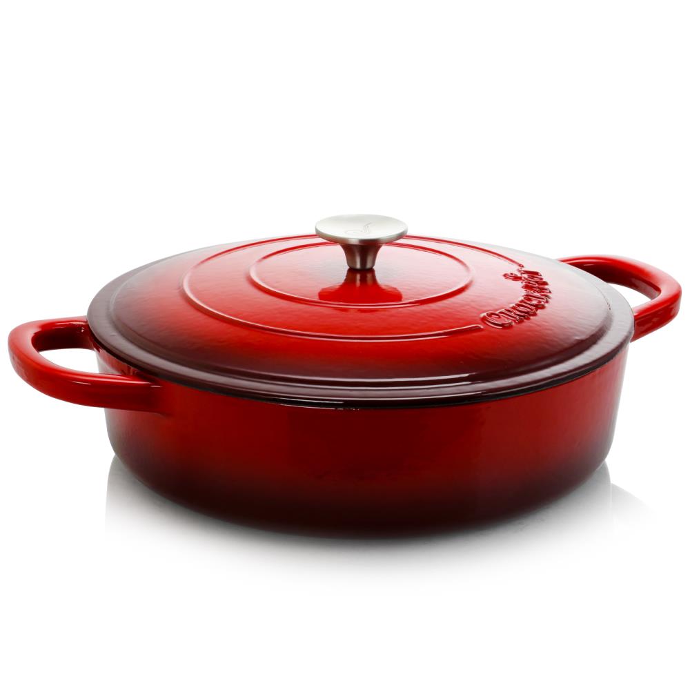 Sunnydaze Pre-Seasoned Cast Iron Deep Dutch Oven - 12.25 - 8-Quart