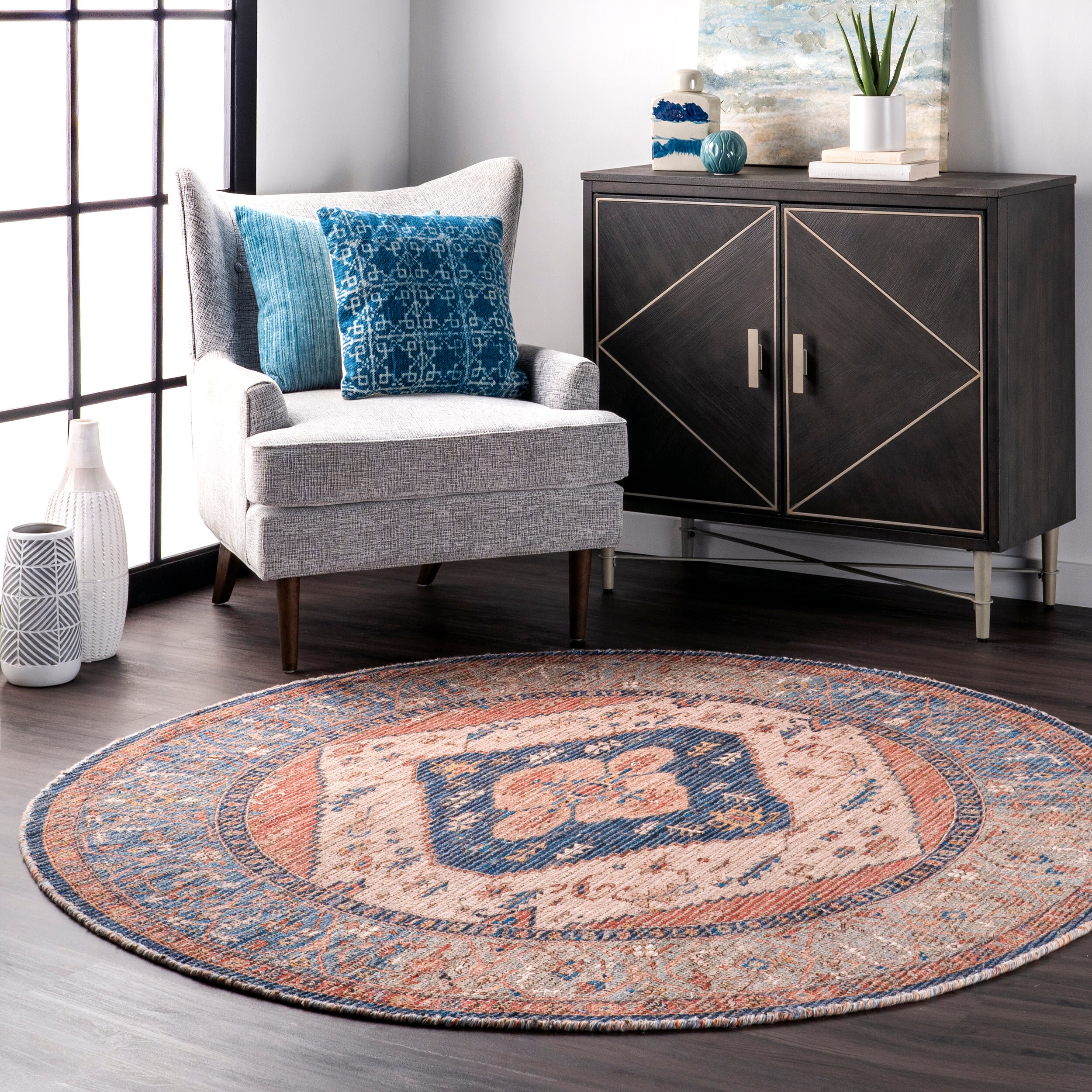 NuLOOM Diandra 6 X 6 Jute Round Indoor Medallion Area Rug In The Rugs ...